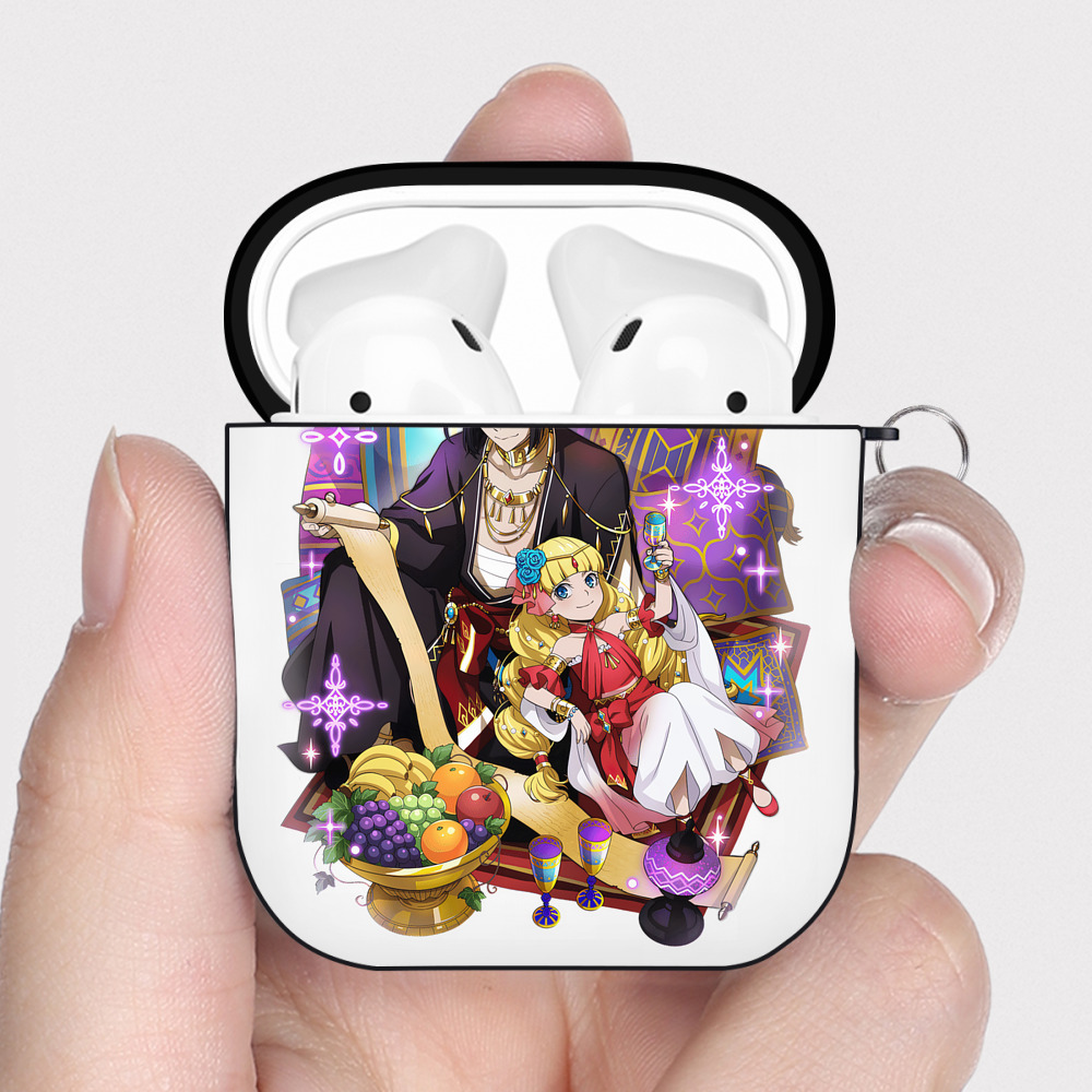 （画像用） 文豪ストレイドッグス Bungo Stray Dogs AirPods 第2世代保護ケース ハードシェル ブラック 耐衝撃・防指紋・カラビナ付き