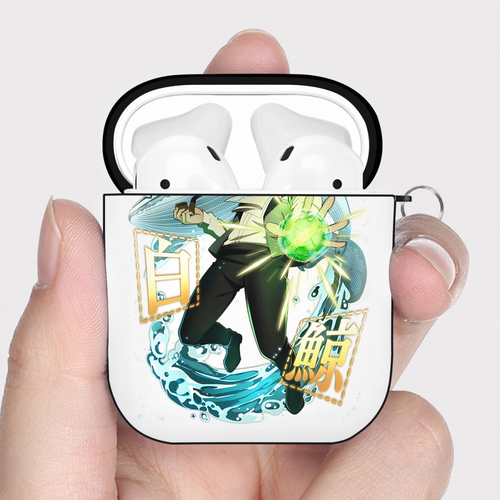 （画像用） 文豪ストレイドッグス Bungo Stray Dogs AirPods 第2世代保護ケース ハードシェル ブラック 耐衝撃・防指紋・カラビナ付き