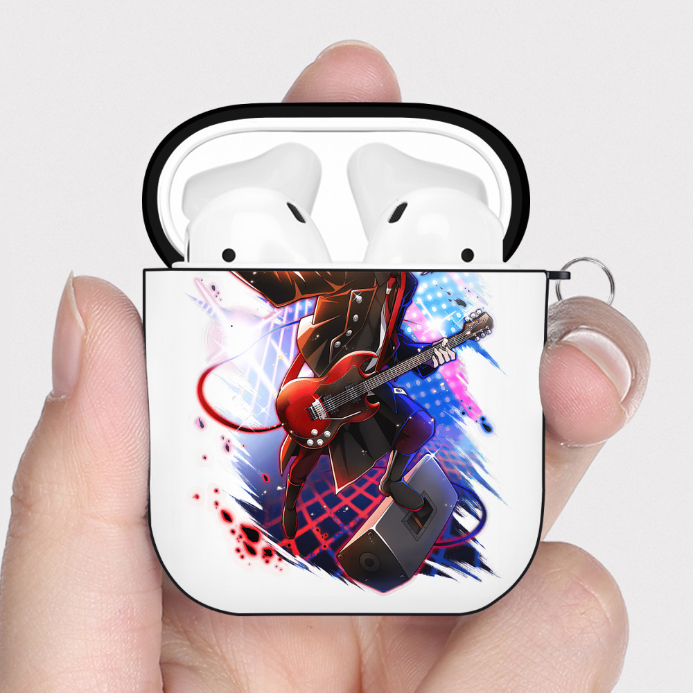 （画像用） 文豪ストレイドッグス Bungo Stray Dogs AirPods 第2世代保護ケース ハードシェル ブラック 耐衝撃・防指紋・カラビナ付き