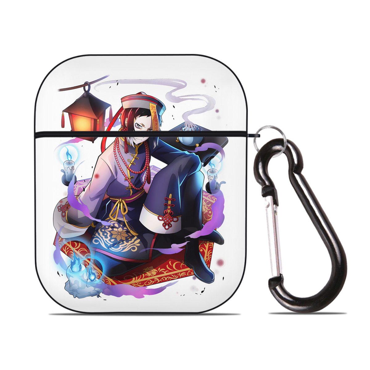 （画像用） 文豪ストレイドッグス Bungo Stray Dogs AirPods 第2世代保護ケース ハードシェル ブラック 耐衝撃・防指紋・カラビナ付き