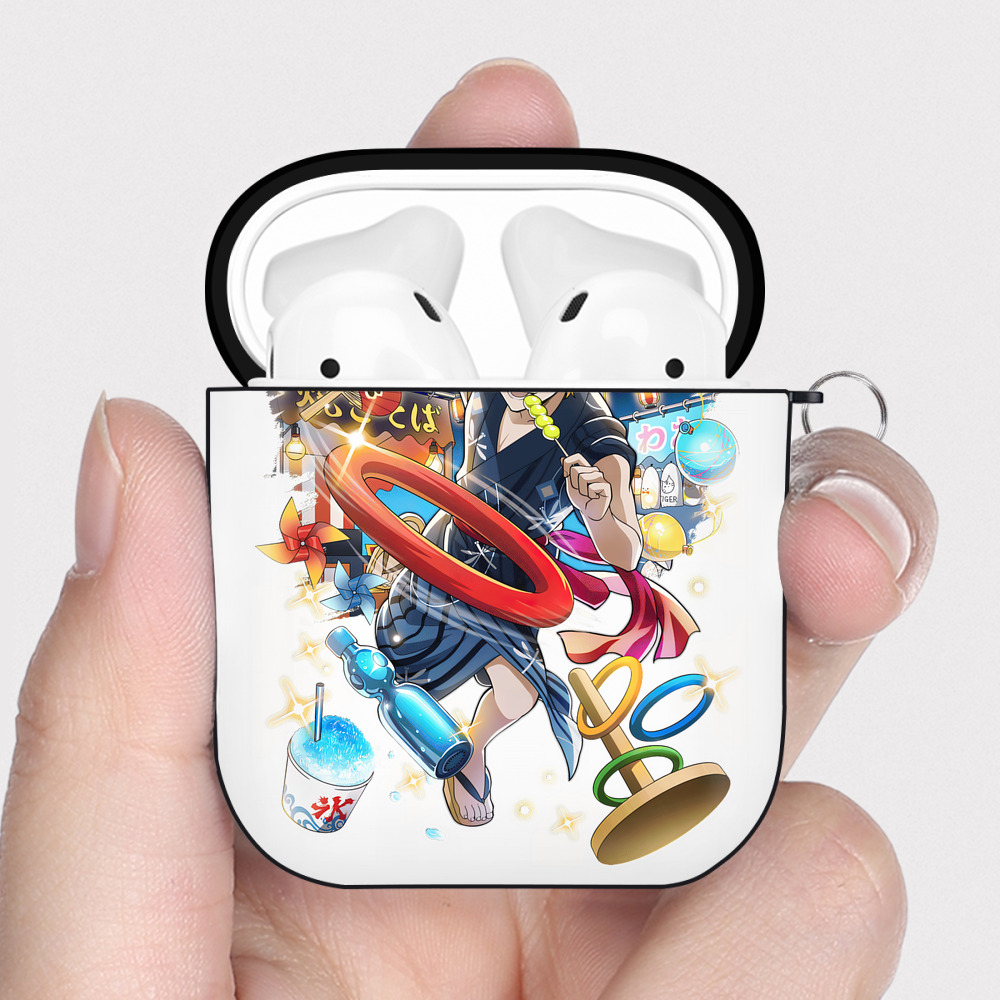 （画像用） 文豪ストレイドッグス Bungo Stray Dogs AirPods 第2世代保護ケース ハードシェル ブラック 耐衝撃・防指紋・カラビナ付き