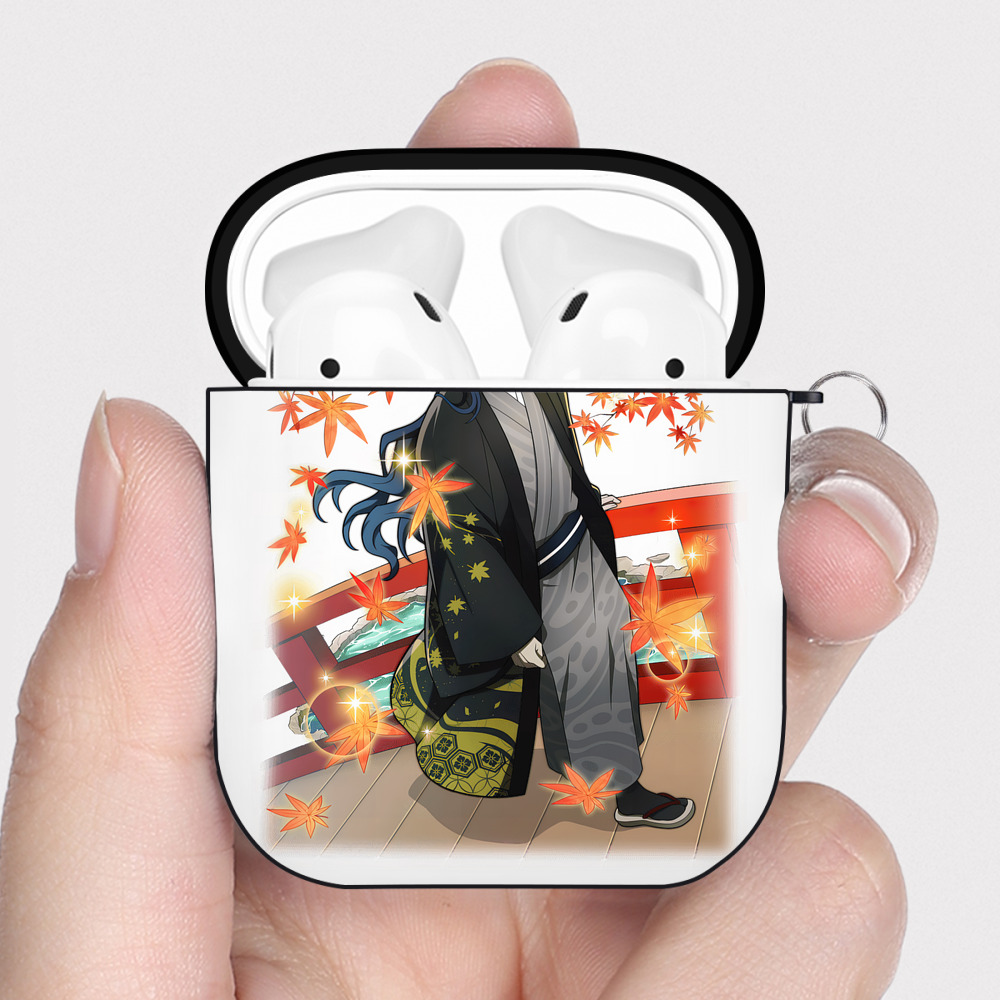 （画像用） 文豪ストレイドッグス Bungo Stray Dogs AirPods 第2世代保護ケース ハードシェル ブラック 耐衝撃・防指紋・カラビナ付き