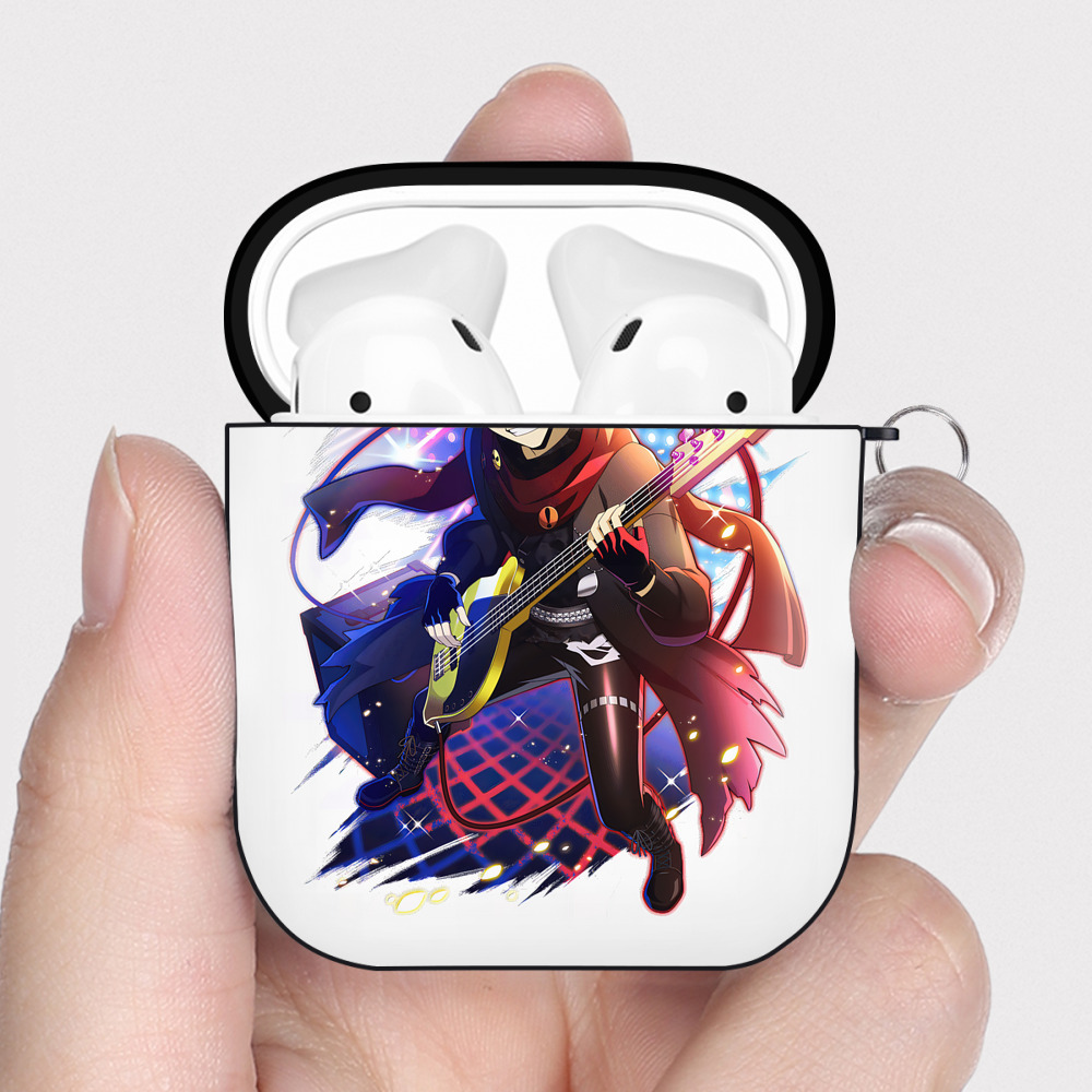 （画像用） 文豪ストレイドッグス Bungo Stray Dogs AirPods 第2世代保護ケース ハードシェル ブラック 耐衝撃・防指紋・カラビナ付き