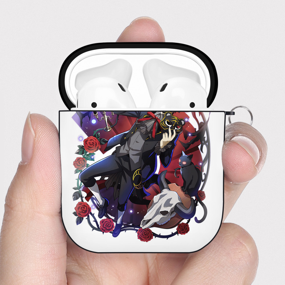 （画像用） 文豪ストレイドッグス Bungo Stray Dogs AirPods 第2世代保護ケース ハードシェル ブラック 耐衝撃・防指紋・カラビナ付き