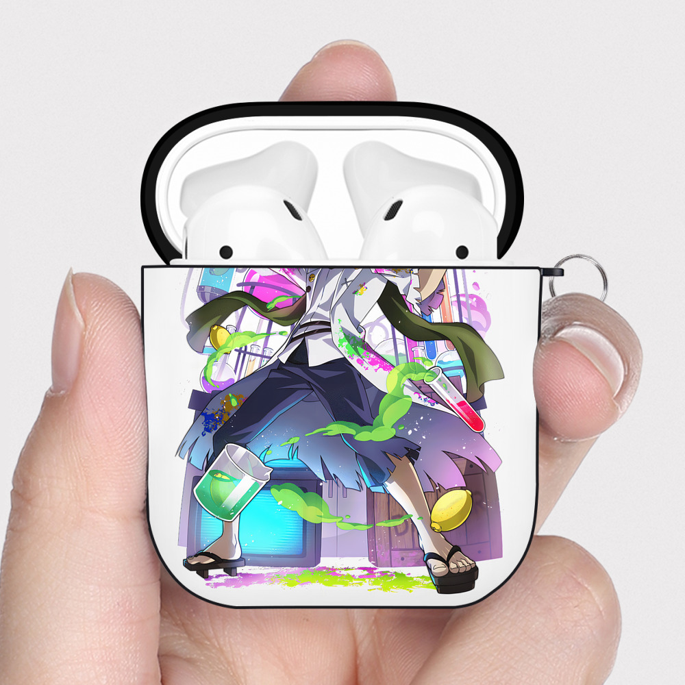 （画像用） 文豪ストレイドッグス Bungo Stray Dogs AirPods 第2世代保護ケース ハードシェル ブラック 耐衝撃・防指紋・カラビナ付き