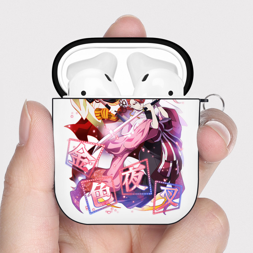 （画像用） 文豪ストレイドッグス Bungo Stray Dogs AirPods 第2世代保護ケース ハードシェル ブラック 耐衝撃・防指紋・カラビナ付き