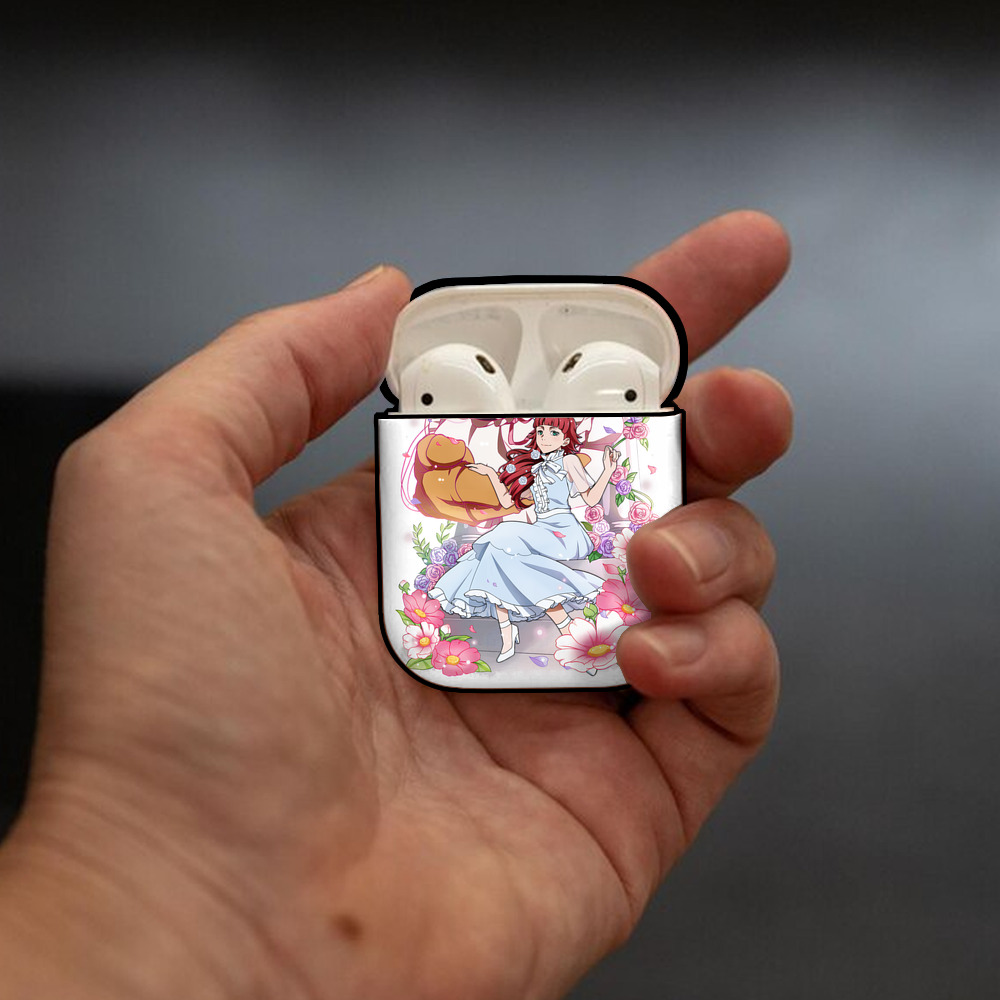 文豪ストレイドッグス Bungo Stray Dogs AirPods 第2世代保護ケース ハードシェル ブラック 耐衝撃・防指紋・カラビナ付き
