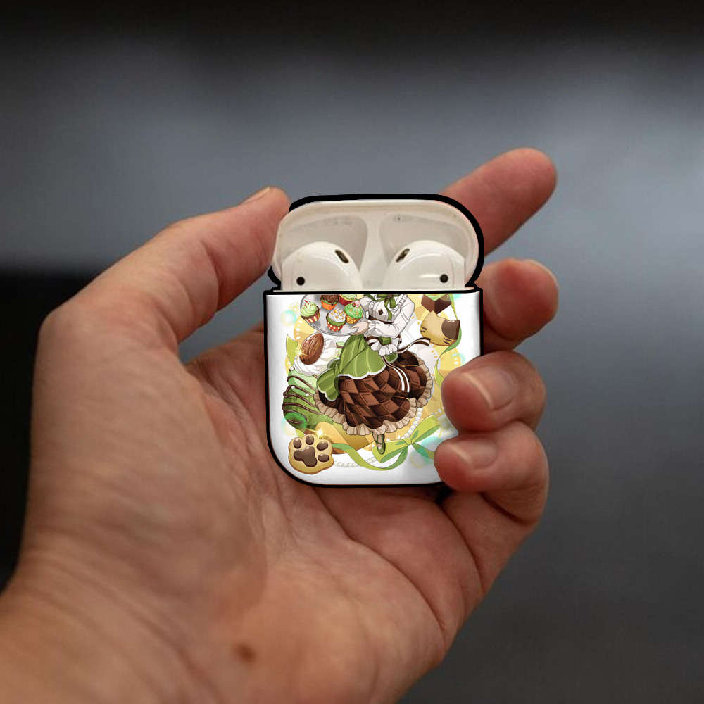 文豪ストレイドッグス Bungo Stray Dogs AirPods 第2世代保護ケース ハードシェル ブラック 耐衝撃・防指紋・カラビナ付き