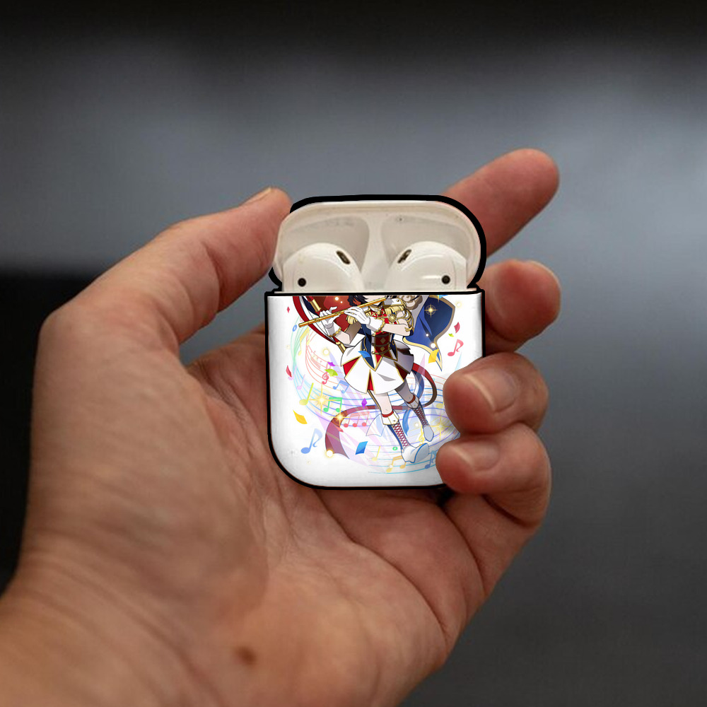 文豪ストレイドッグス Bungo Stray Dogs AirPods 第2世代保護ケース ハードシェル ブラック 耐衝撃・防指紋・カラビナ付き