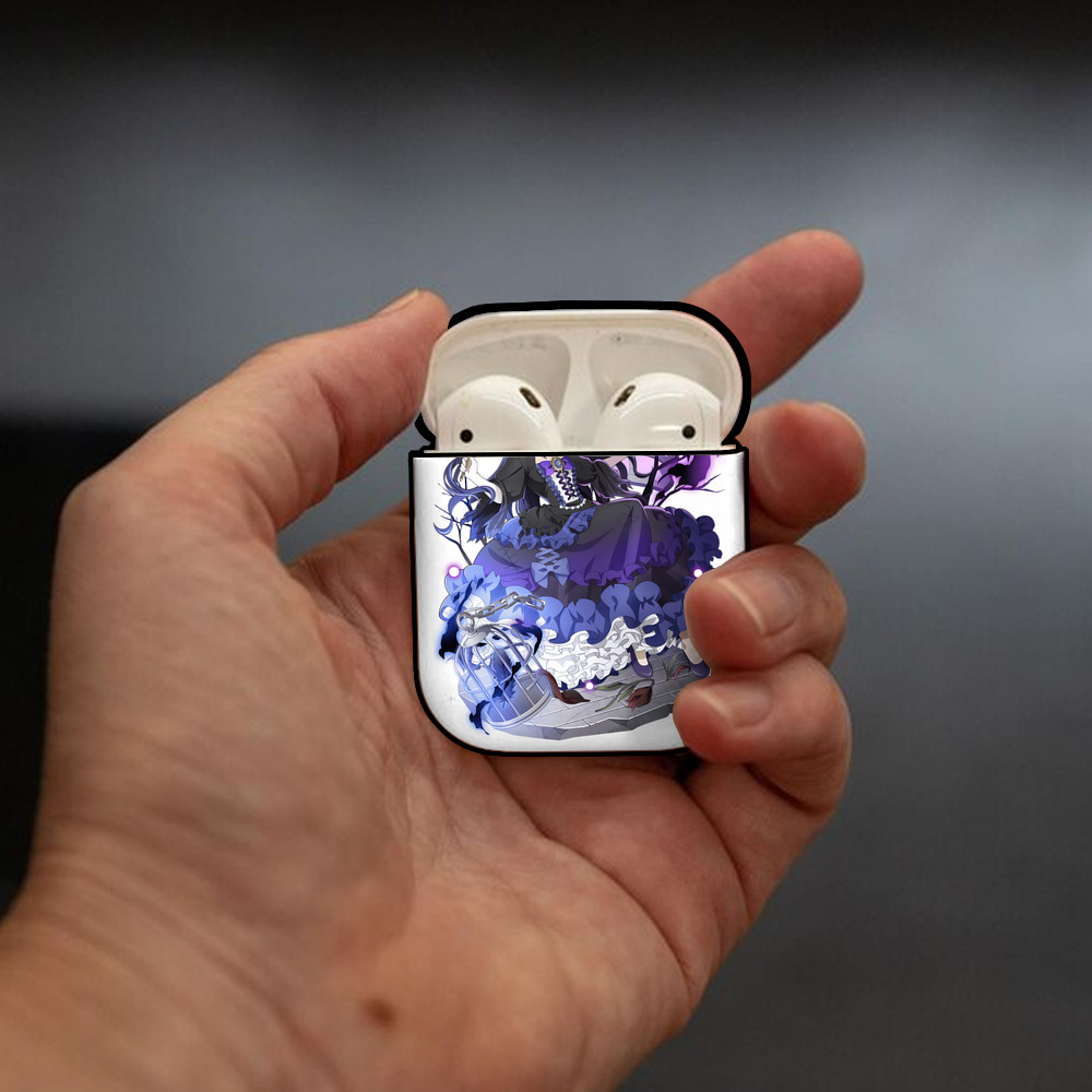 文豪ストレイドッグス Bungo Stray Dogs AirPods 第2世代保護ケース ハードシェル ブラック 耐衝撃・防指紋・カラビナ付き