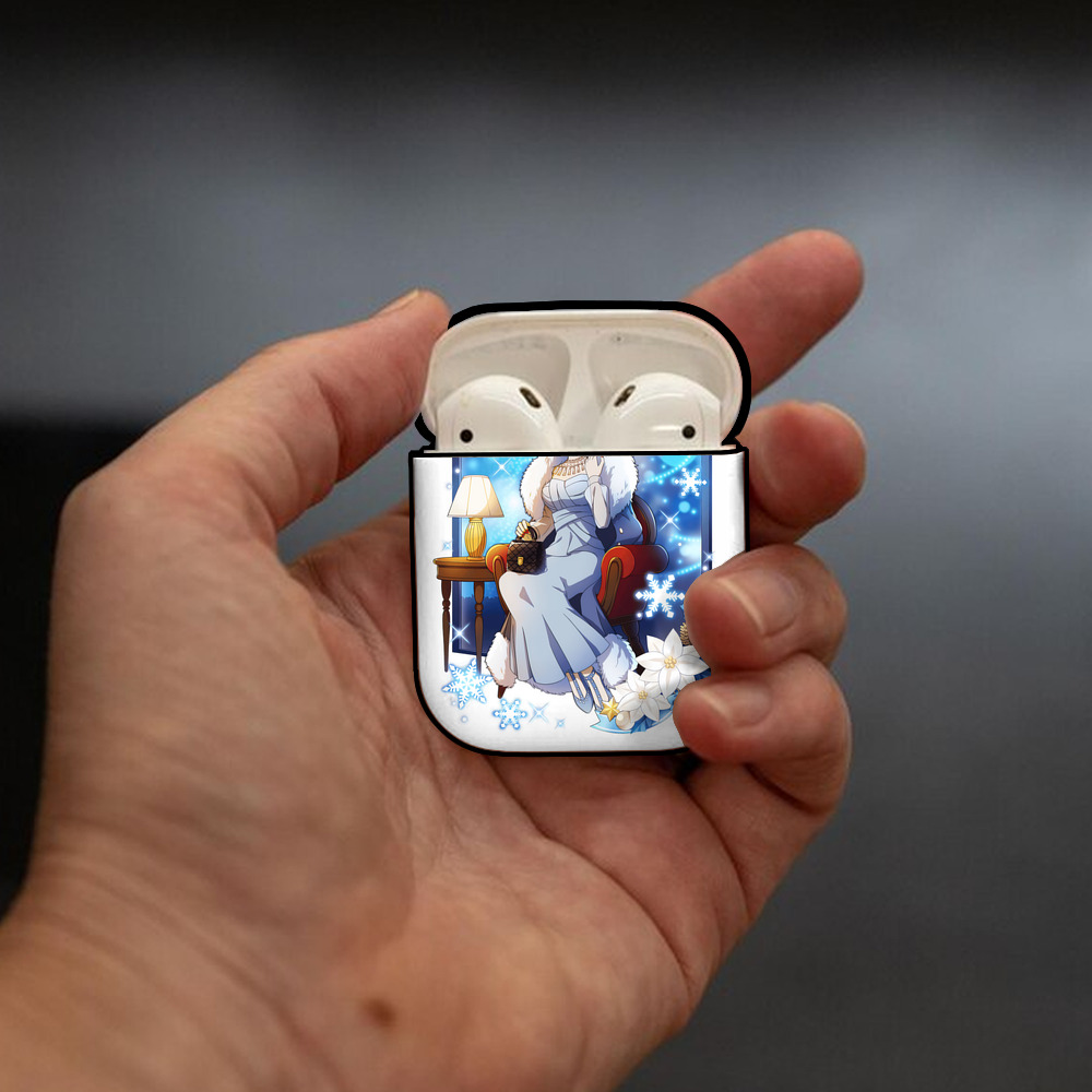 文豪ストレイドッグス Bungo Stray Dogs AirPods 第2世代保護ケース ハードシェル ブラック 耐衝撃・防指紋・カラビナ付き