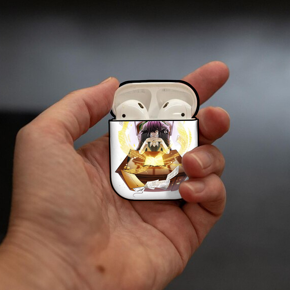 文豪ストレイドッグス Bungo Stray Dogs AirPods 第2世代保護ケース ハードシェル ブラック 耐衝撃・防指紋・カラビナ付き
