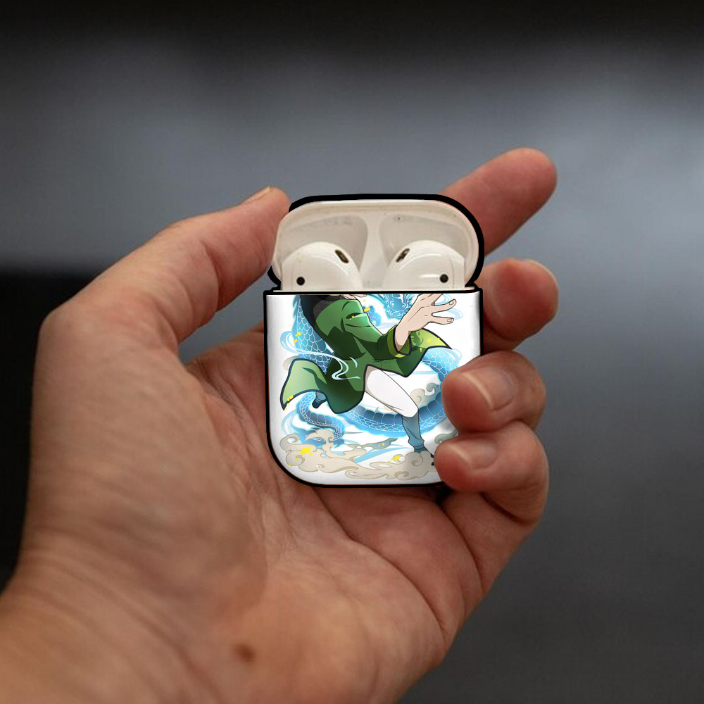 文豪ストレイドッグス Bungo Stray Dogs AirPods 第2世代保護ケース ハードシェル ブラック 耐衝撃・防指紋・カラビナ付き