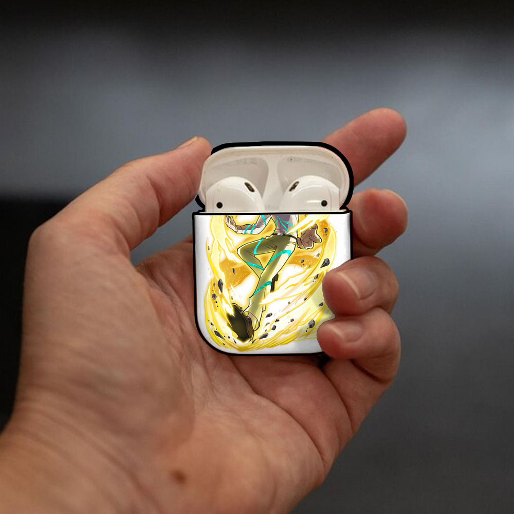 文豪ストレイドッグス Bungo Stray Dogs AirPods 第2世代保護ケース ハードシェル ブラック 耐衝撃・防指紋・カラビナ付き
