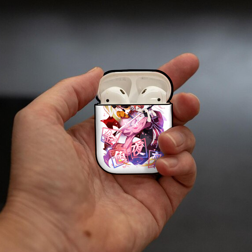 文豪ストレイドッグス Bungo Stray Dogs AirPods 第2世代保護ケース ハードシェル ブラック 耐衝撃・防指紋・カラビナ付き