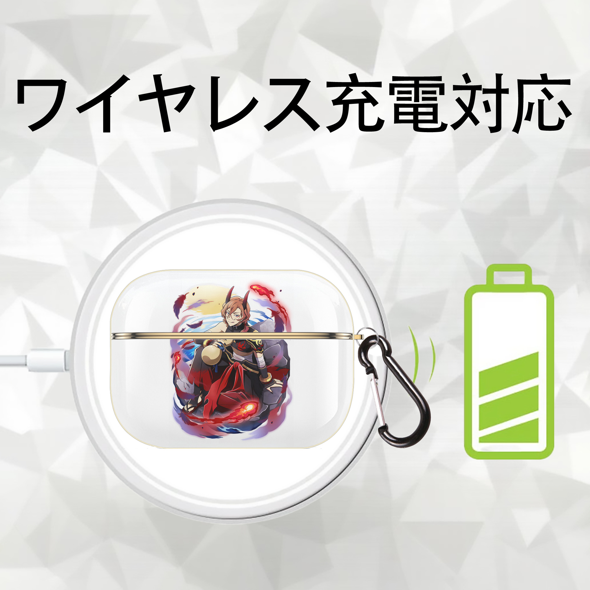 文豪ストレイドッグス Bungo Stray Dogs 【AirPods Pro用】ハードシェル保護ケース｜耐衝撃・防指紋・カラビナ付き商品仕様