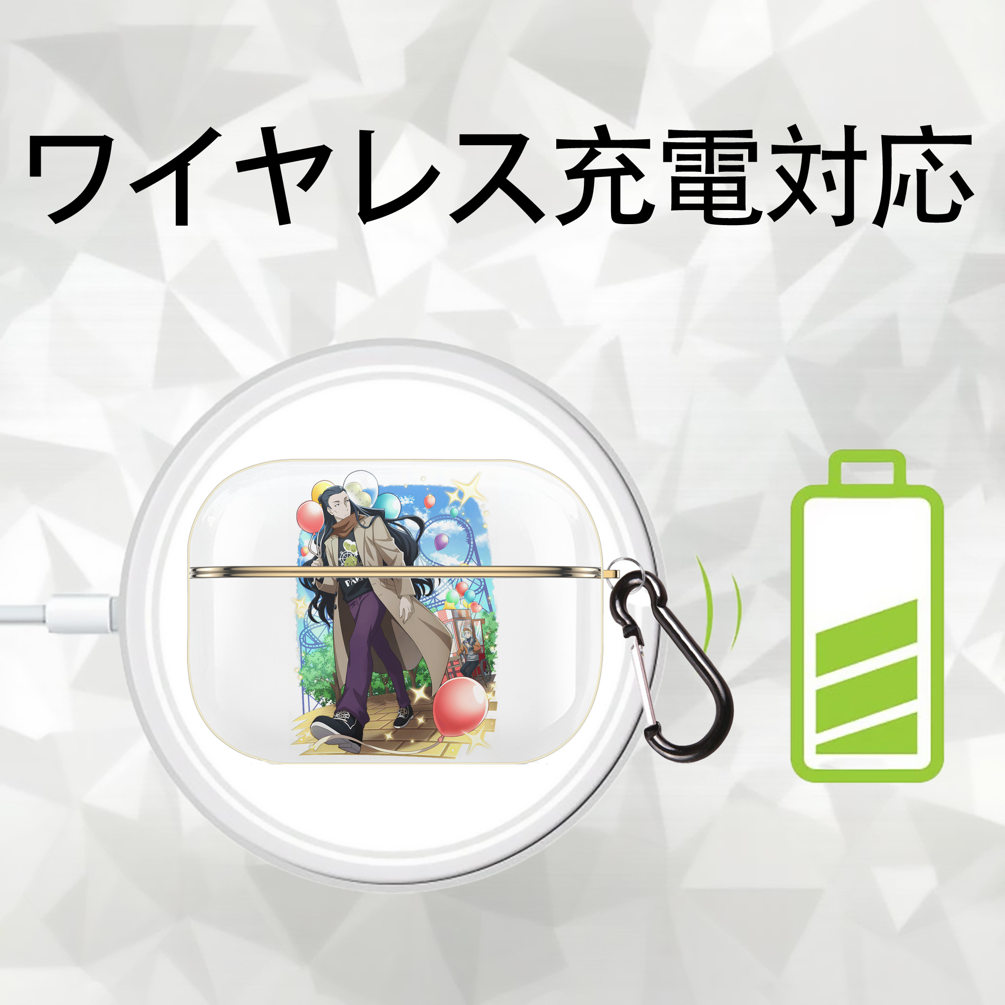 文豪ストレイドッグス Bungo Stray Dogs 【AirPods Pro用】ハードシェル保護ケース｜耐衝撃・防指紋・カラビナ付き商品仕様