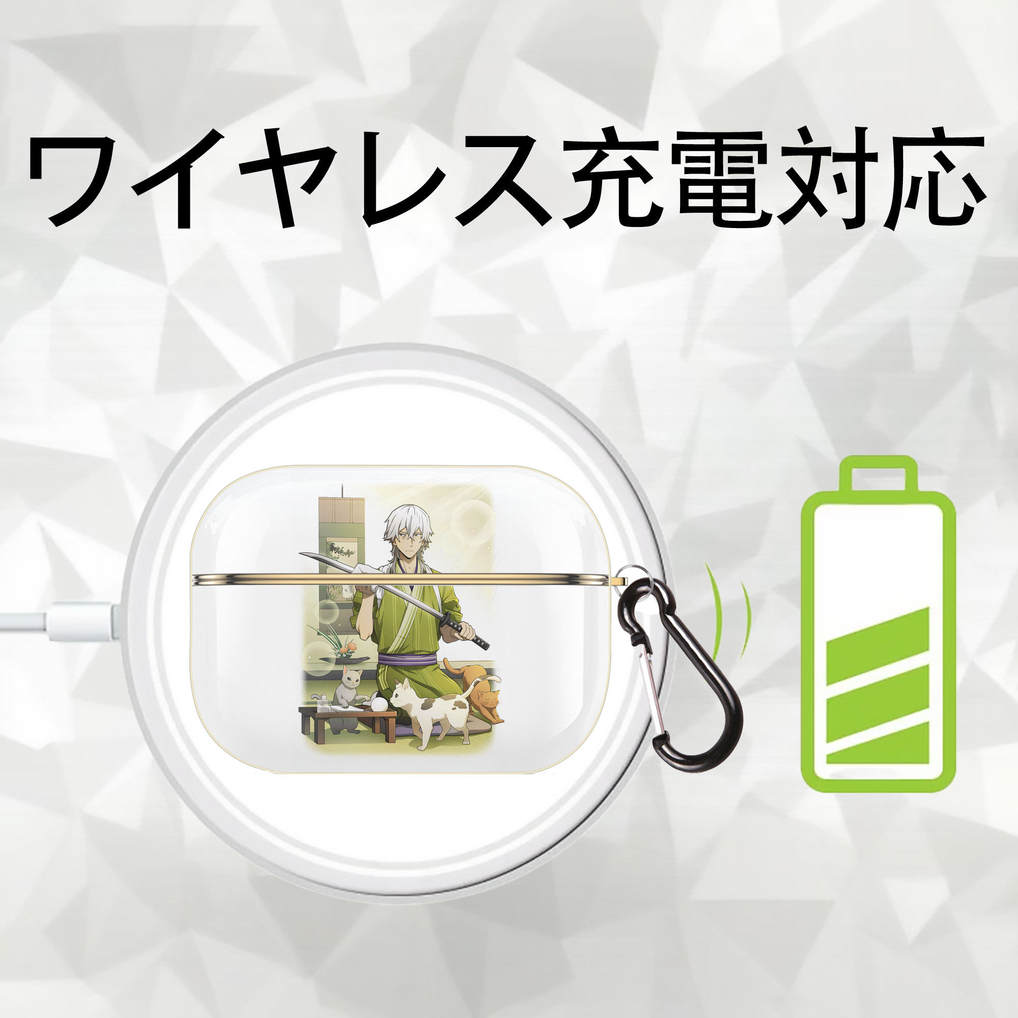 文豪ストレイドッグス Bungo Stray Dogs 【AirPods Pro用】ハードシェル保護ケース｜耐衝撃・防指紋・カラビナ付き商品仕様