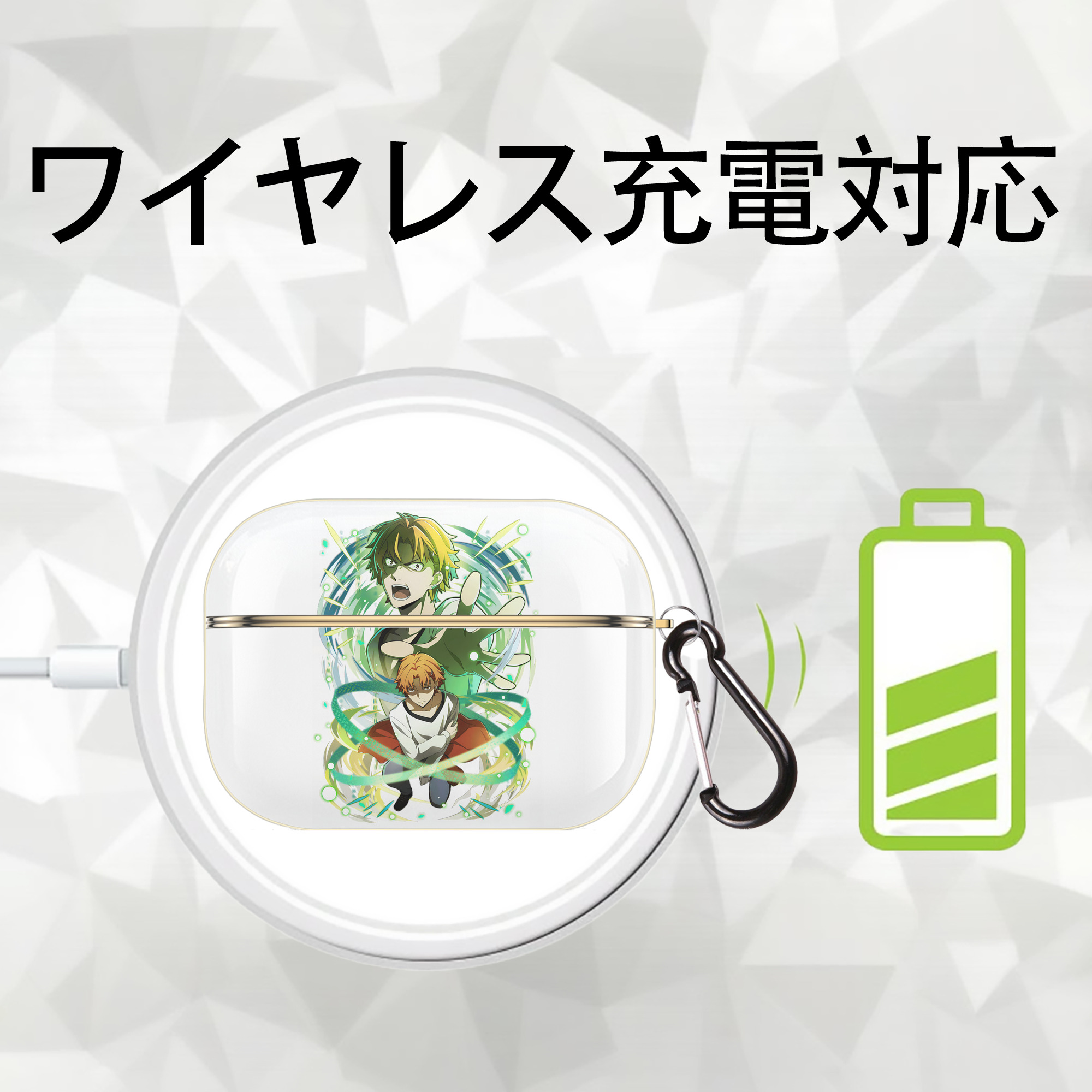文豪ストレイドッグス Bungo Stray Dogs 【AirPods Pro用】ハードシェル保護ケース｜耐衝撃・防指紋・カラビナ付き商品仕様