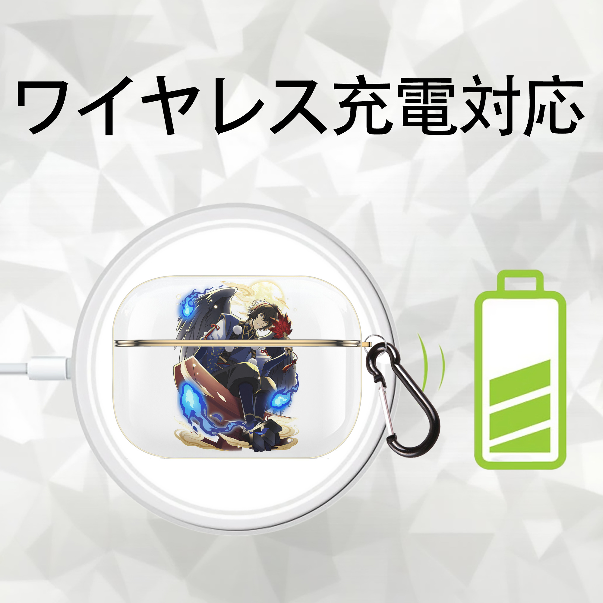 文豪ストレイドッグス Bungo Stray Dogs 【AirPods Pro用】ハードシェル保護ケース｜耐衝撃・防指紋・カラビナ付き商品仕様
