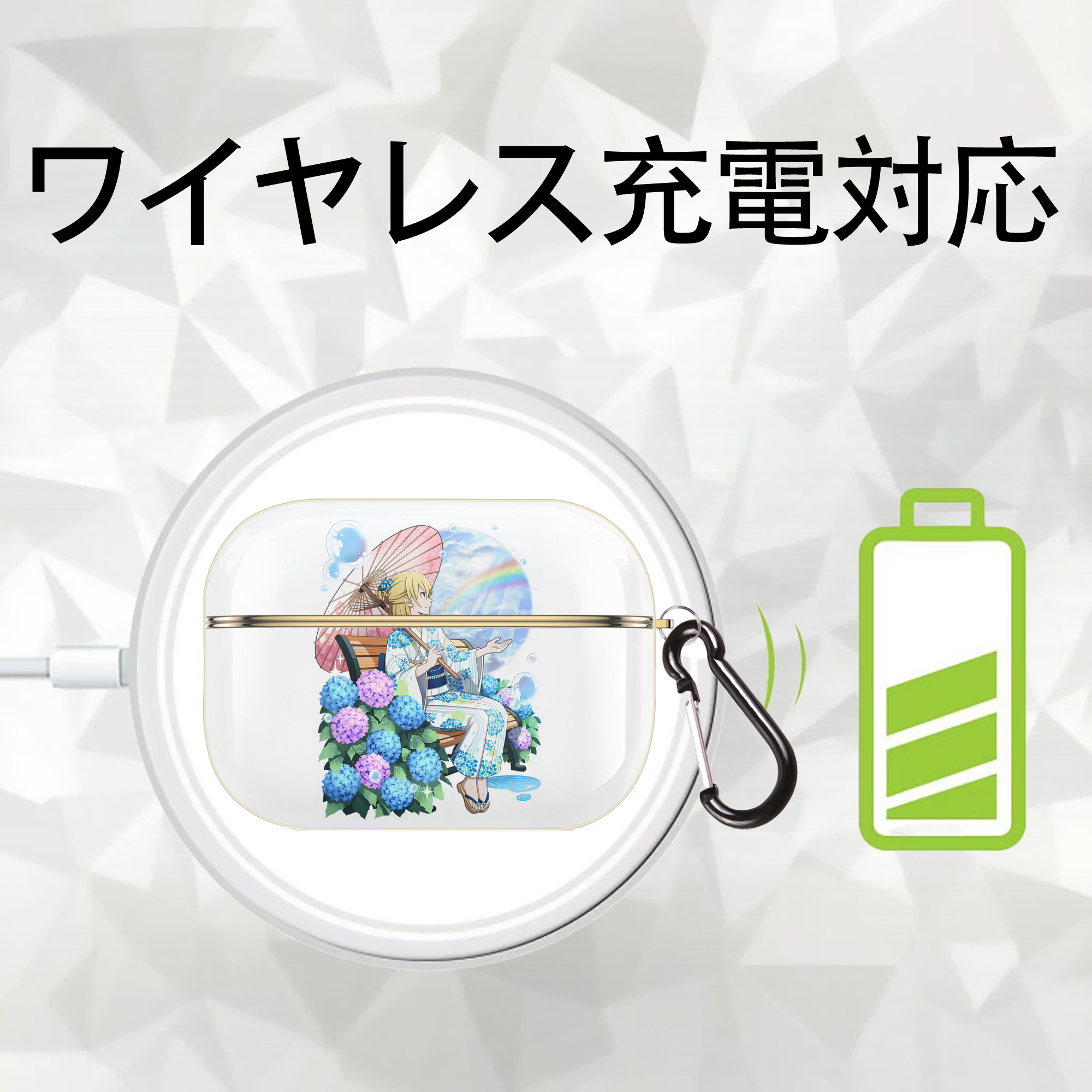 文豪ストレイドッグス Bungo Stray Dogs 【AirPods Pro用】ハードシェル保護ケース｜耐衝撃・防指紋・カラビナ付き商品仕様