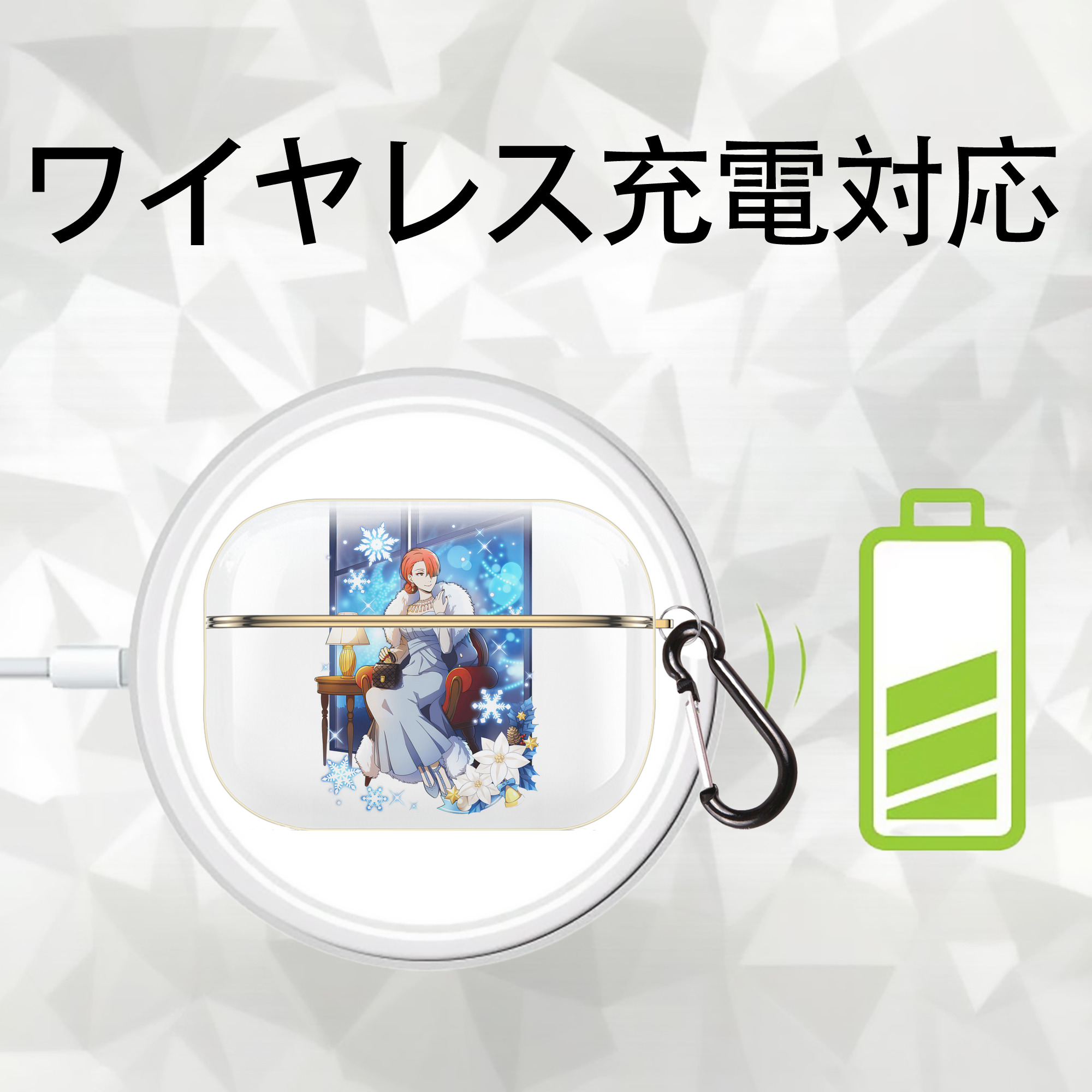 文豪ストレイドッグス Bungo Stray Dogs 【AirPods Pro用】ハードシェル保護ケース｜耐衝撃・防指紋・カラビナ付き商品仕様