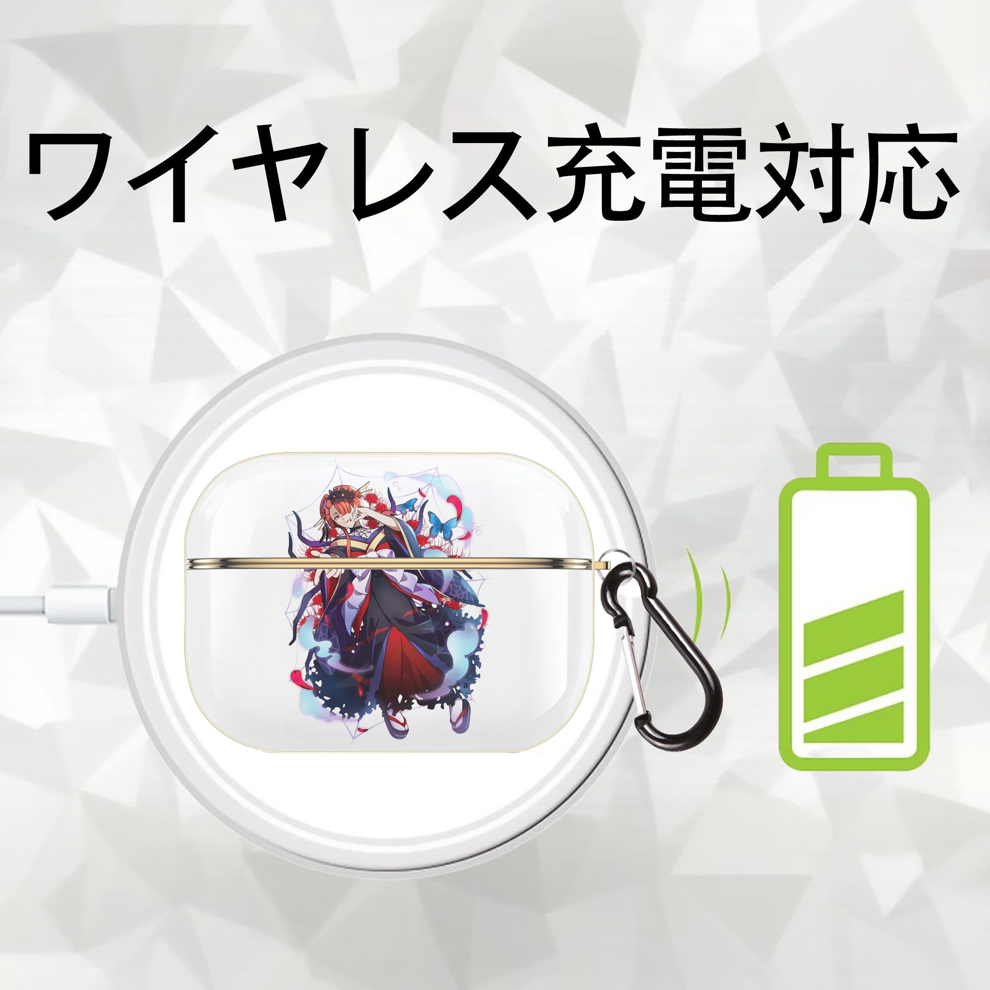 文豪ストレイドッグス Bungo Stray Dogs 【AirPods Pro用】ハードシェル保護ケース｜耐衝撃・防指紋・カラビナ付き商品仕様
