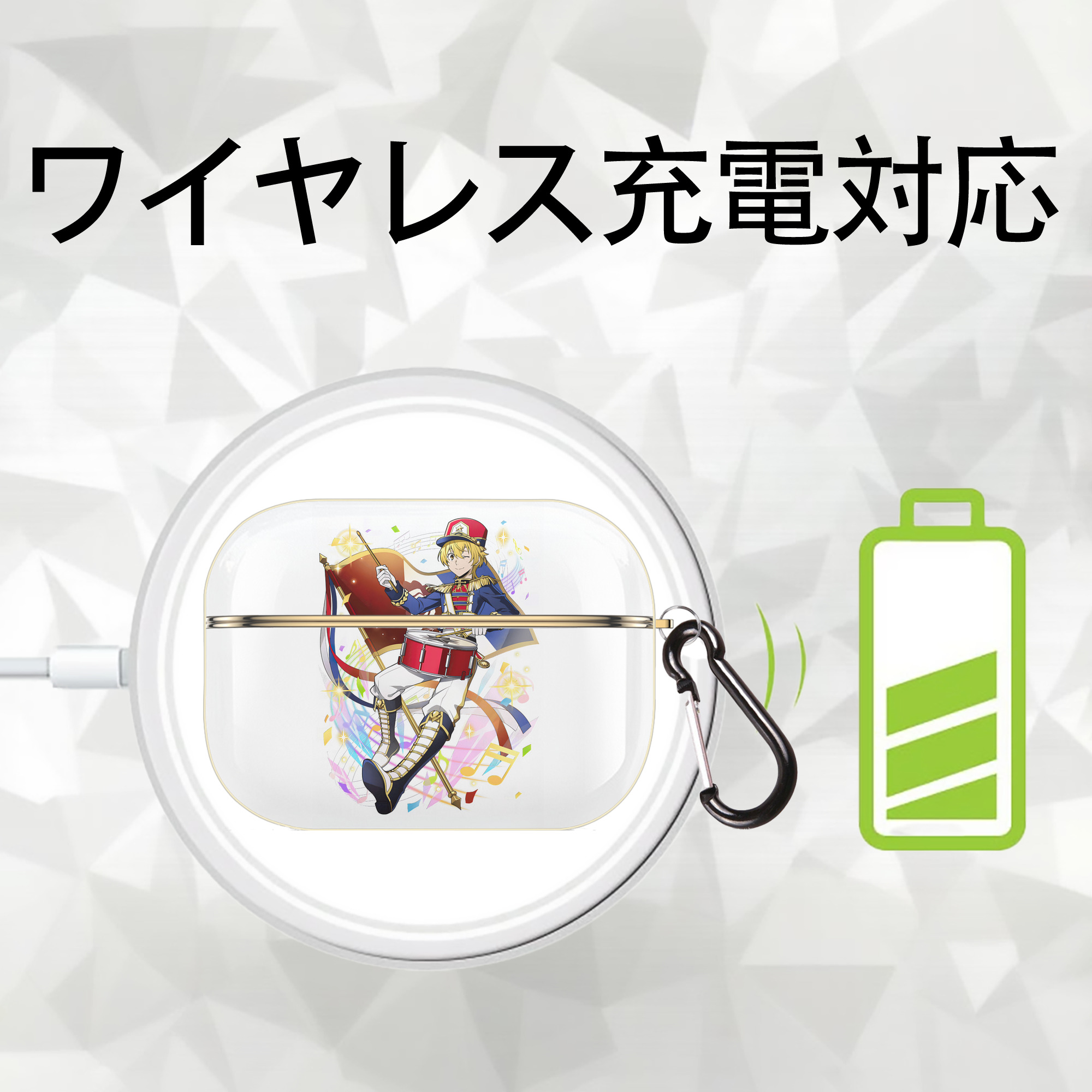 文豪ストレイドッグス Bungo Stray Dogs 【AirPods Pro用】ハードシェル保護ケース｜耐衝撃・防指紋・カラビナ付き商品仕様