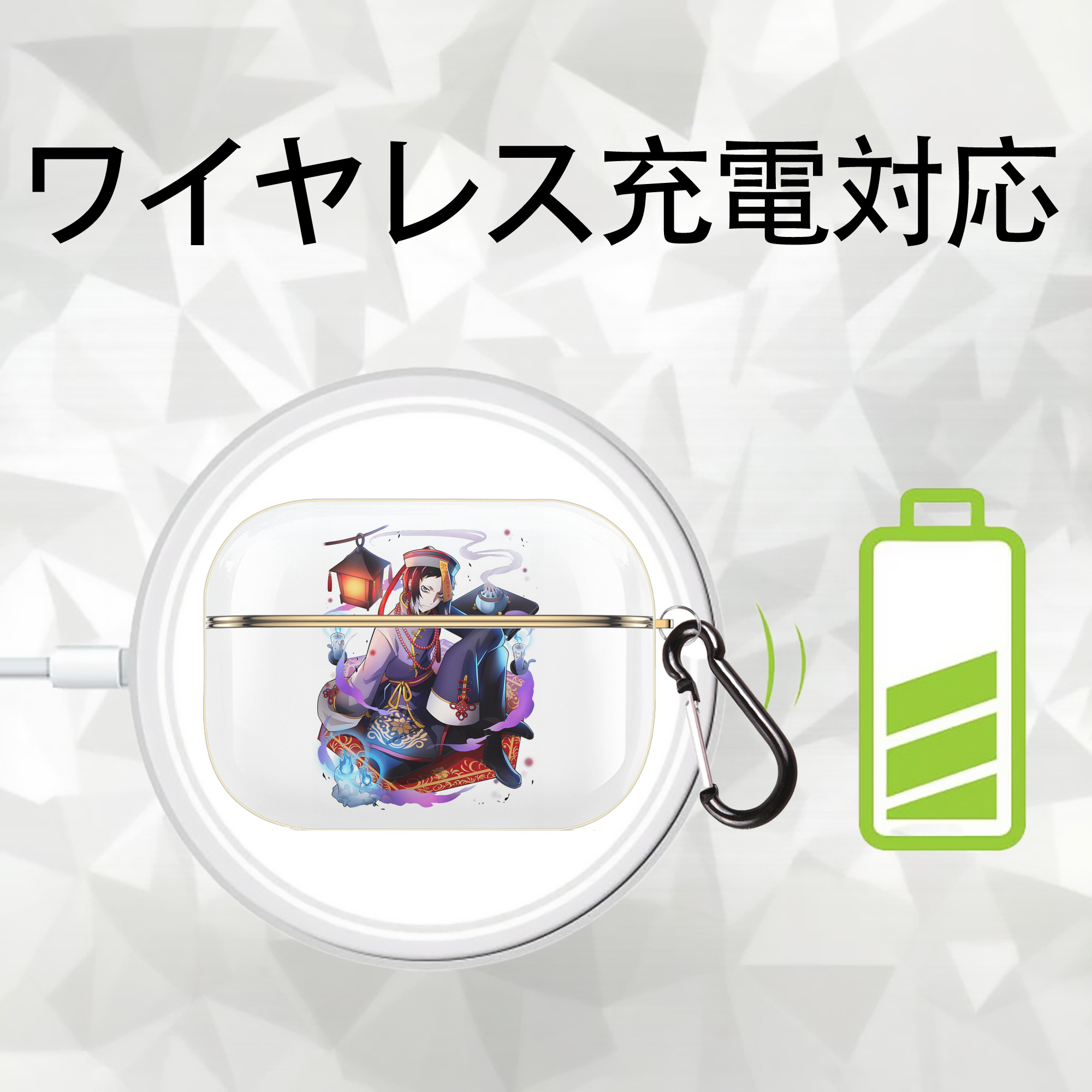 文豪ストレイドッグス Bungo Stray Dogs 【AirPods Pro用】ハードシェル保護ケース｜耐衝撃・防指紋・カラビナ付き商品仕様