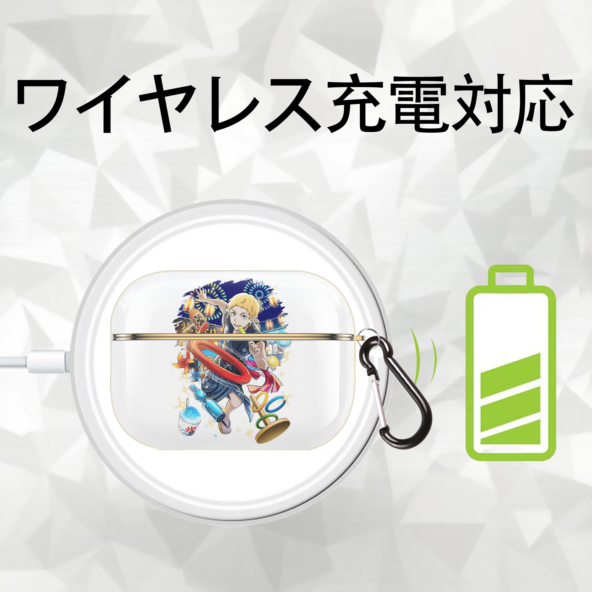 文豪ストレイドッグス Bungo Stray Dogs 【AirPods Pro用】ハードシェル保護ケース｜耐衝撃・防指紋・カラビナ付き商品仕様