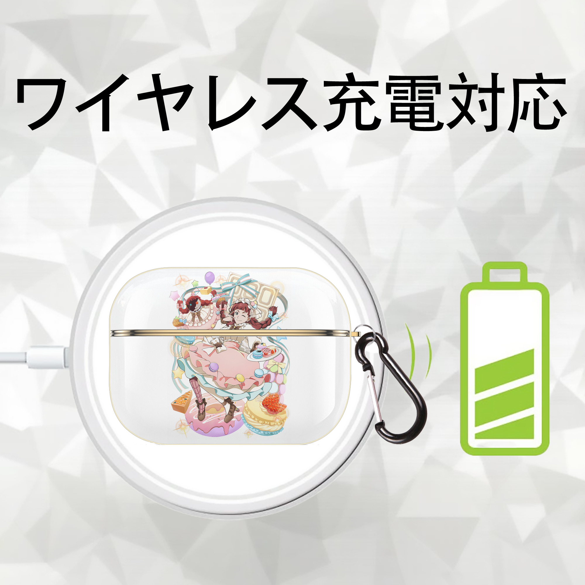 文豪ストレイドッグス Bungo Stray Dogs 【AirPods Pro用】ハードシェル保護ケース｜耐衝撃・防指紋・カラビナ付き商品仕様