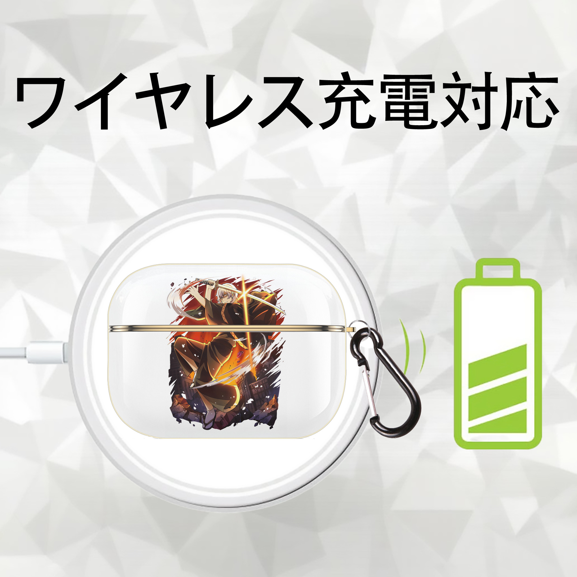 文豪ストレイドッグス Bungo Stray Dogs 【AirPods Pro用】ハードシェル保護ケース｜耐衝撃・防指紋・カラビナ付き商品仕様