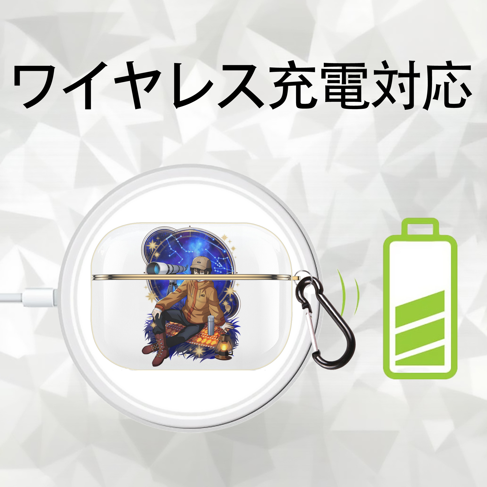 文豪ストレイドッグス Bungo Stray Dogs 【AirPods Pro用】ハードシェル保護ケース｜耐衝撃・防指紋・カラビナ付き商品仕様