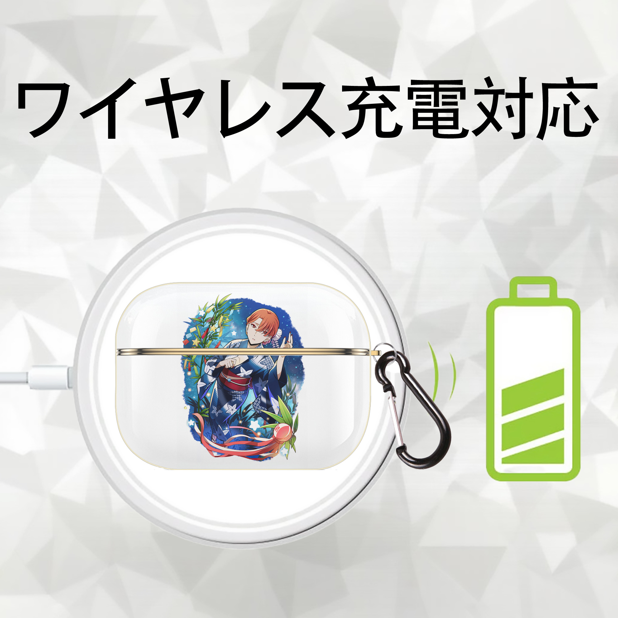 文豪ストレイドッグス Bungo Stray Dogs 【AirPods Pro用】ハードシェル保護ケース｜耐衝撃・防指紋・カラビナ付き商品仕様