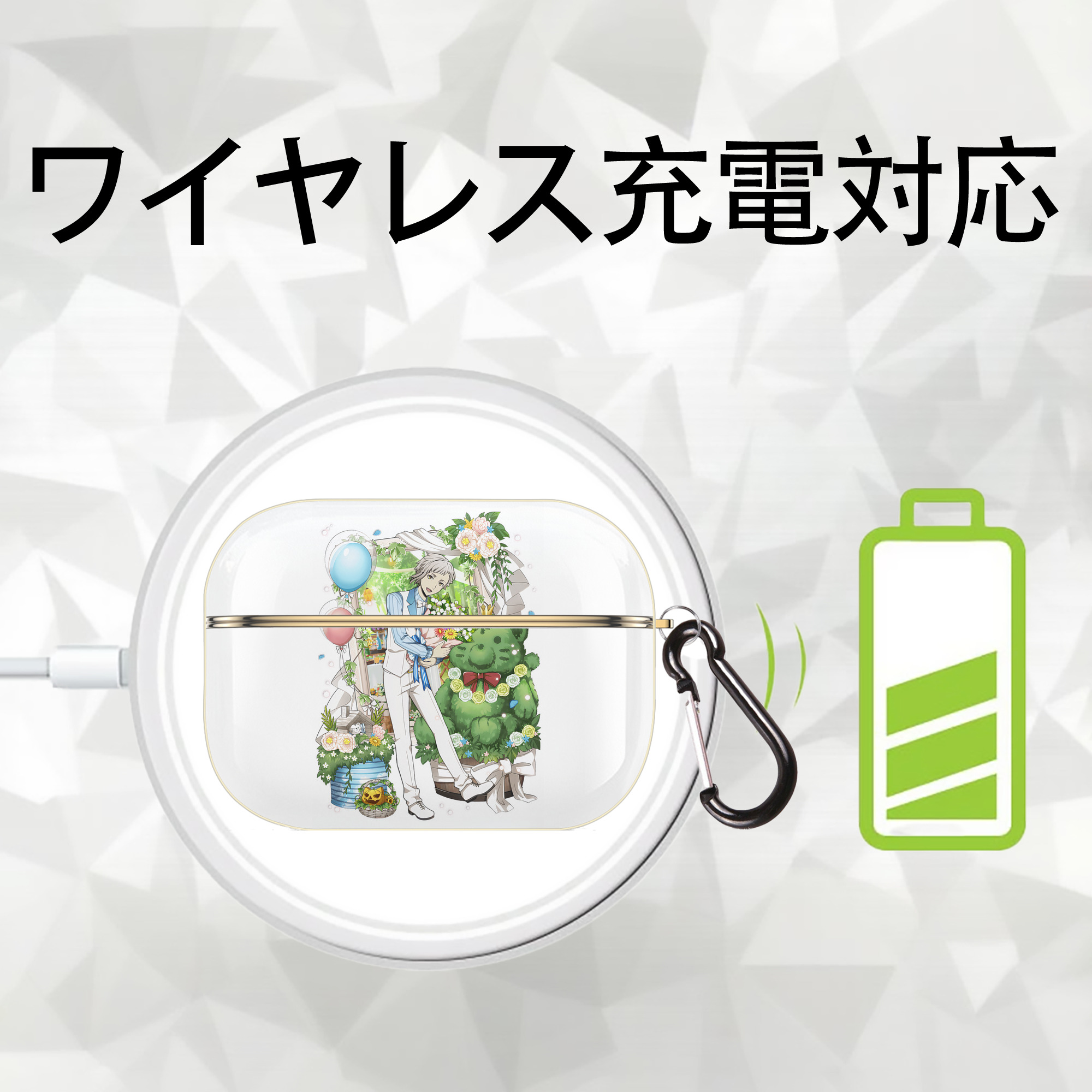 文豪ストレイドッグス Bungo Stray Dogs 【AirPods Pro用】ハードシェル保護ケース｜耐衝撃・防指紋・カラビナ付き商品仕様