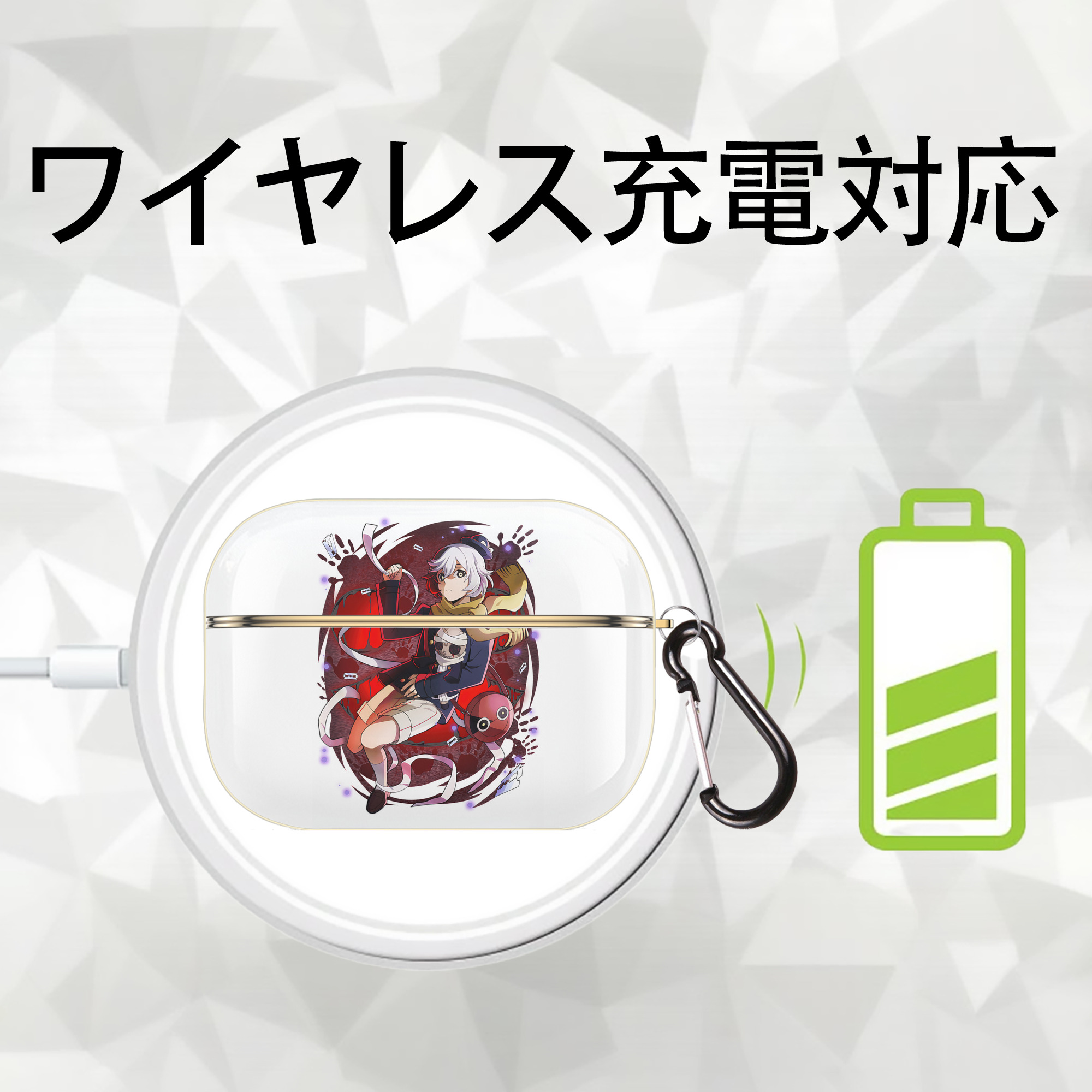 文豪ストレイドッグス Bungo Stray Dogs 【AirPods Pro用】ハードシェル保護ケース｜耐衝撃・防指紋・カラビナ付き商品仕様