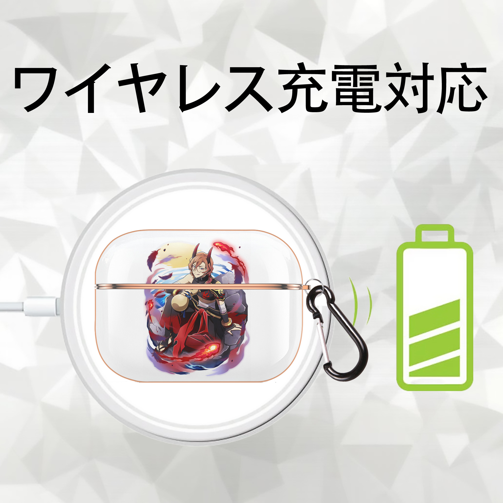 文豪ストレイドッグス Bungo Stray Dogs 【AirPods Pro用】ハードシェル保護ケース｜耐衝撃・防指紋・カラビナ付き商品仕様