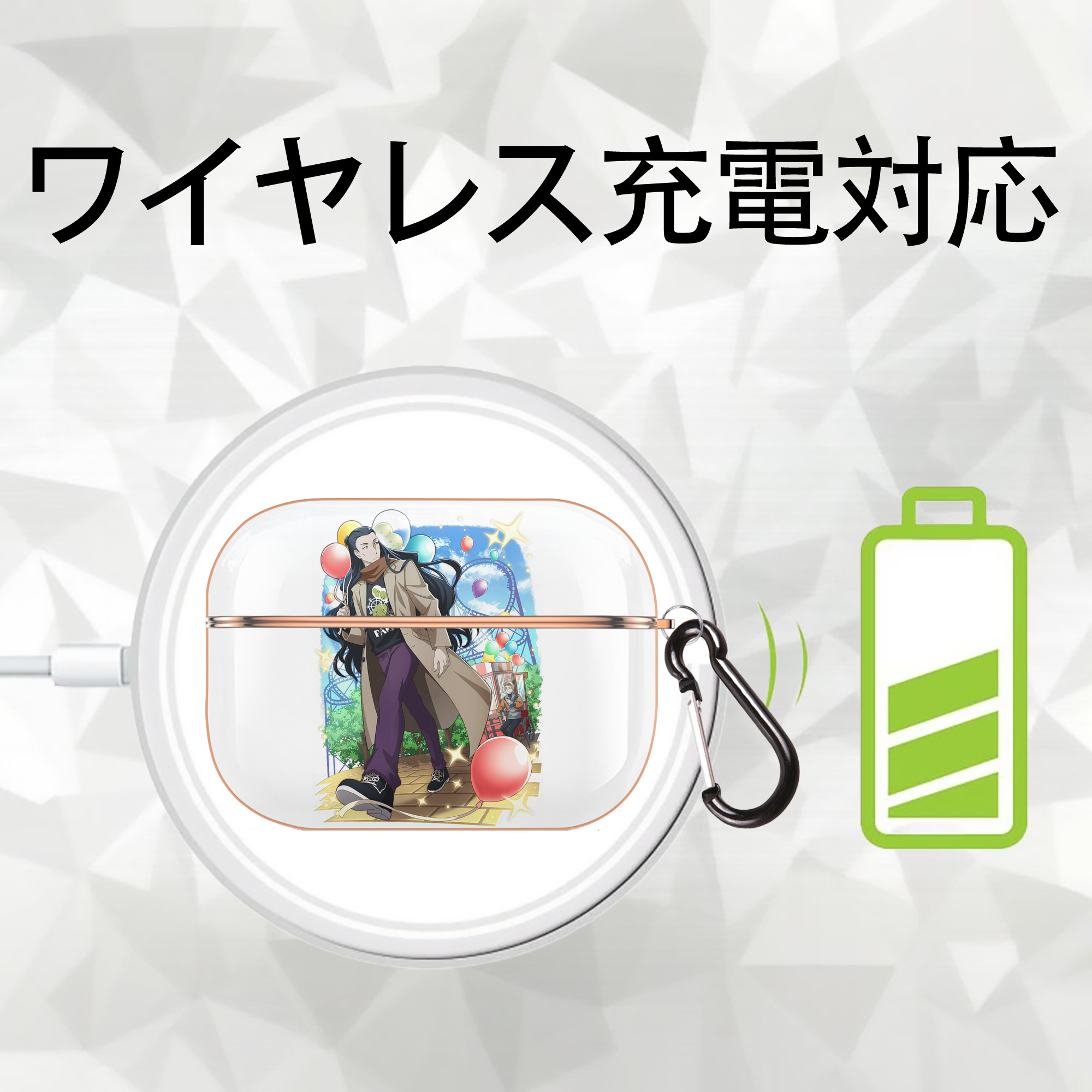 文豪ストレイドッグス Bungo Stray Dogs 【AirPods Pro用】ハードシェル保護ケース｜耐衝撃・防指紋・カラビナ付き商品仕様