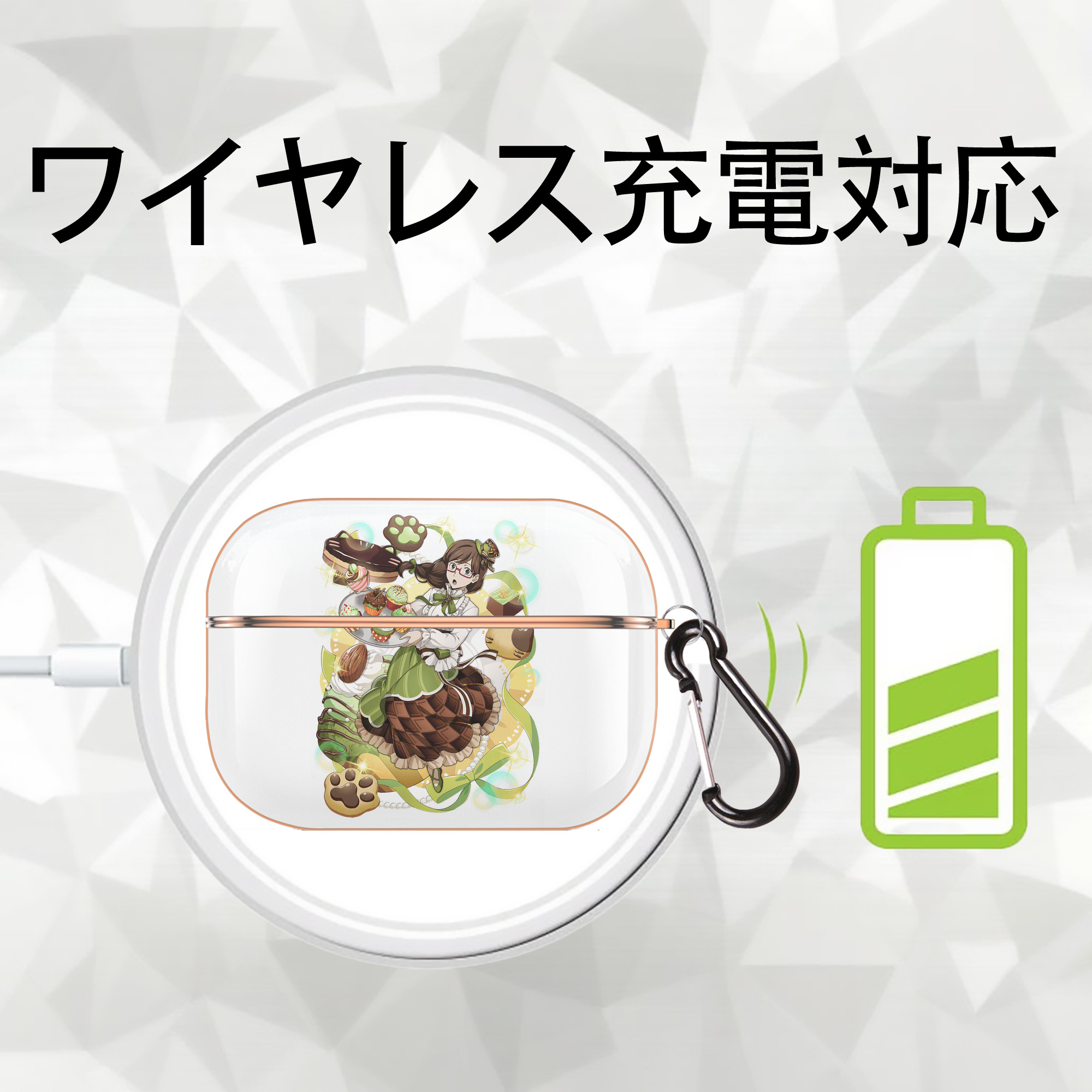 文豪ストレイドッグス Bungo Stray Dogs 【AirPods Pro用】ハードシェル保護ケース｜耐衝撃・防指紋・カラビナ付き商品仕様