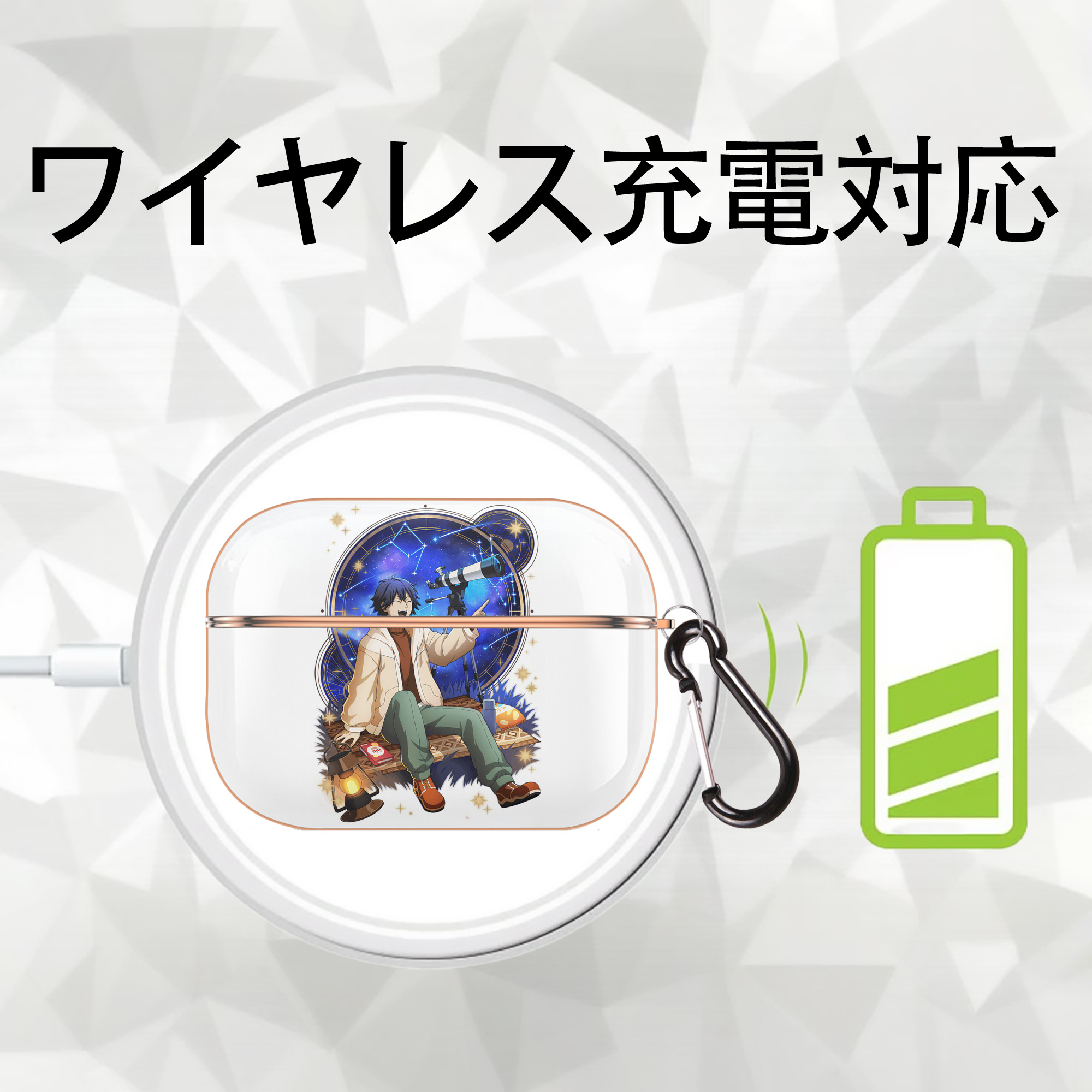 文豪ストレイドッグス Bungo Stray Dogs 【AirPods Pro用】ハードシェル保護ケース｜耐衝撃・防指紋・カラビナ付き商品仕様