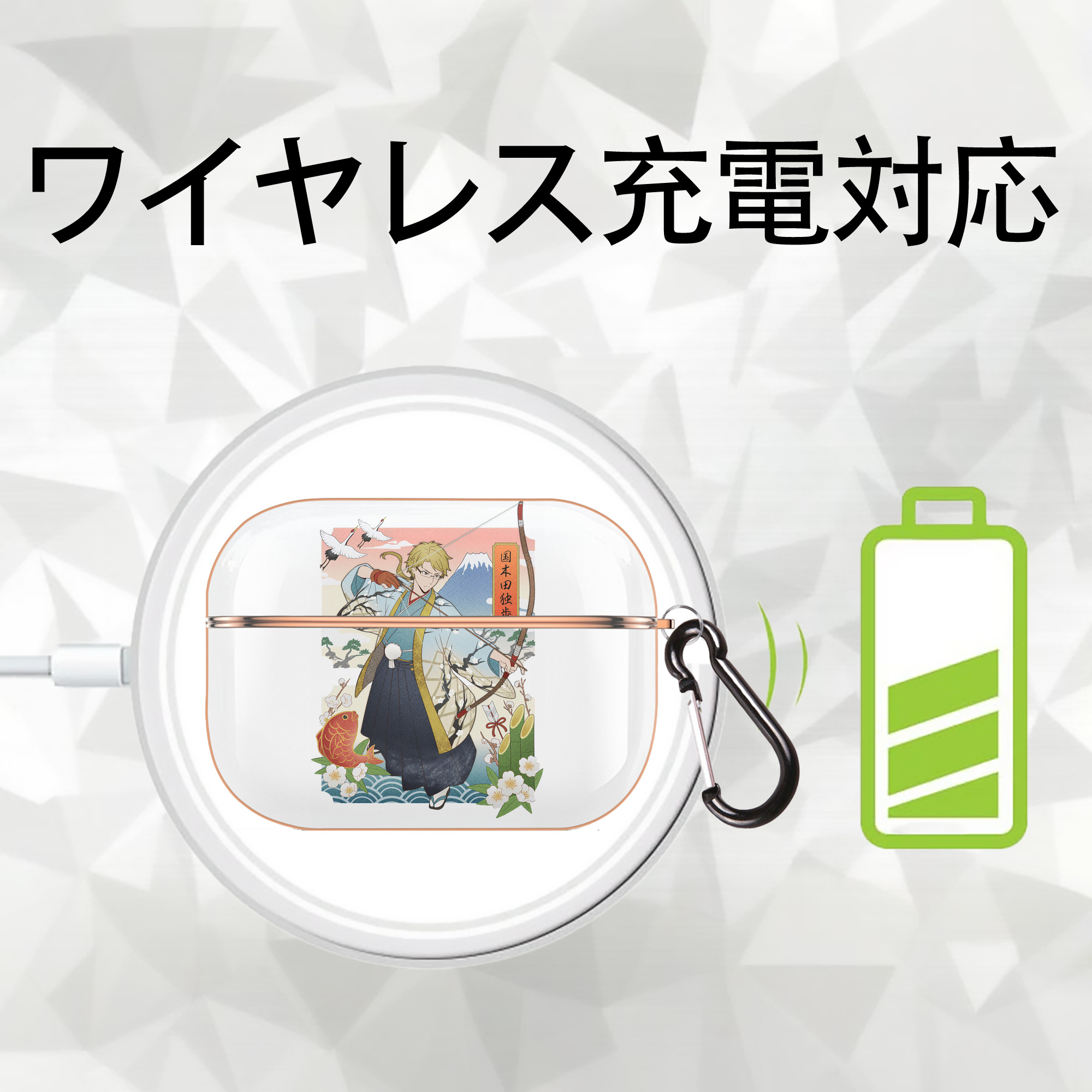 文豪ストレイドッグス Bungo Stray Dogs 【AirPods Pro用】ハードシェル保護ケース｜耐衝撃・防指紋・カラビナ付き商品仕様
