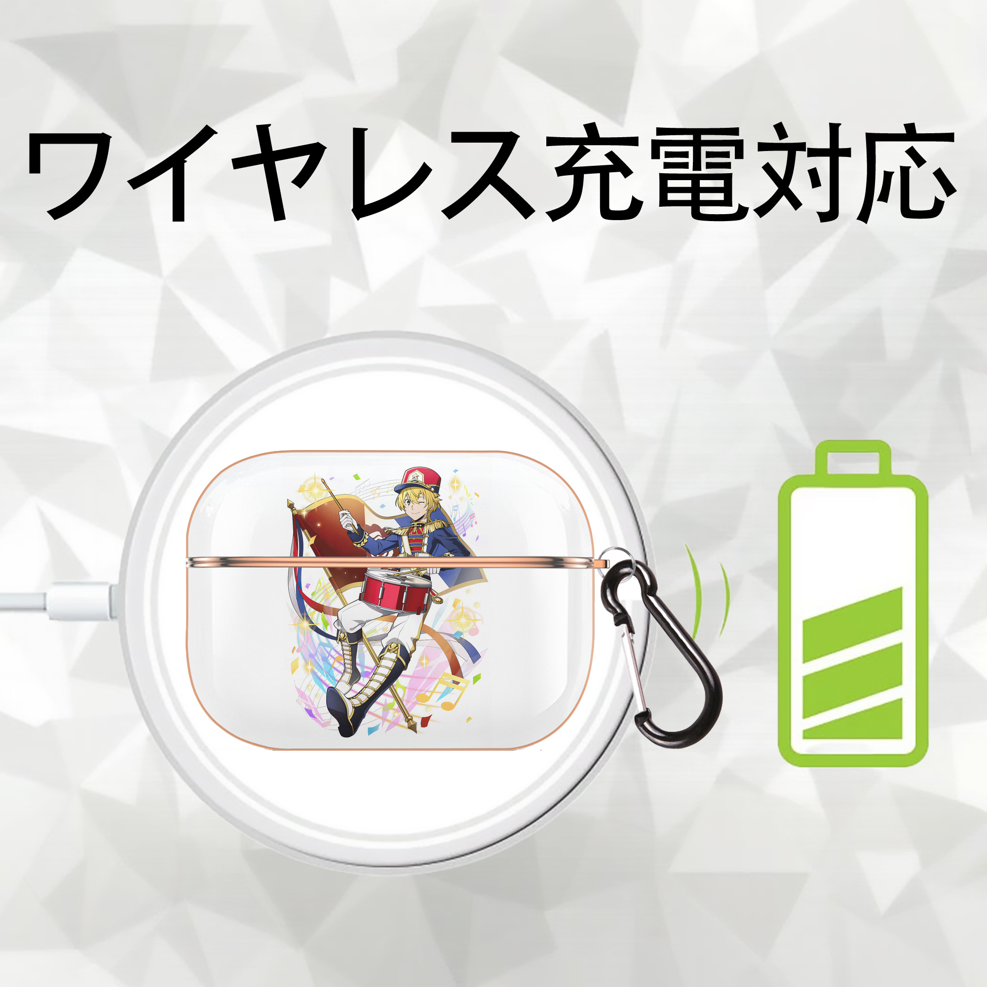 文豪ストレイドッグス Bungo Stray Dogs 【AirPods Pro用】ハードシェル保護ケース｜耐衝撃・防指紋・カラビナ付き商品仕様