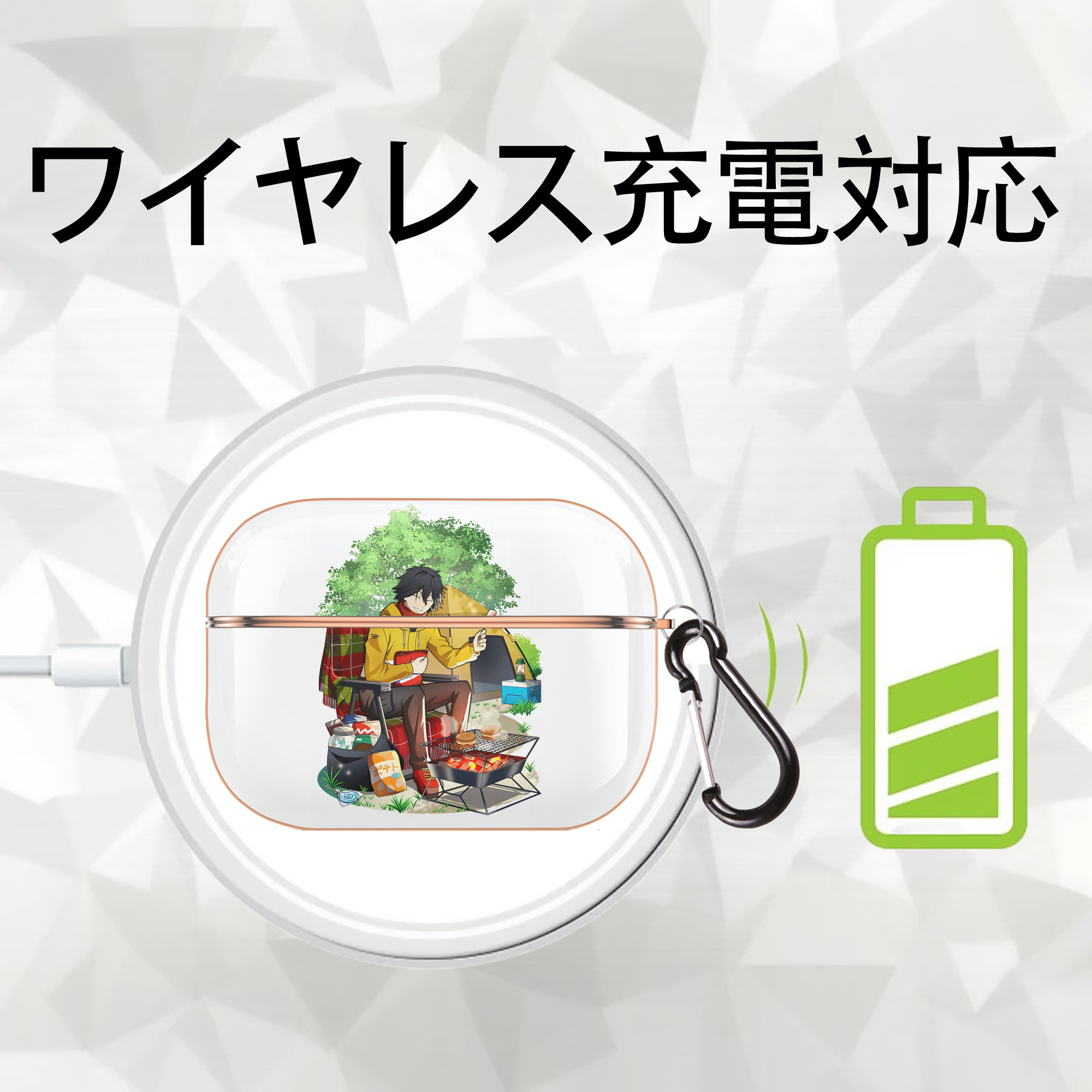 文豪ストレイドッグス Bungo Stray Dogs 【AirPods Pro用】ハードシェル保護ケース｜耐衝撃・防指紋・カラビナ付き商品仕様