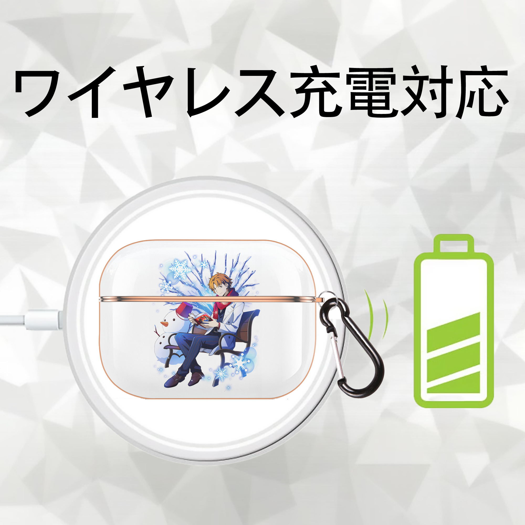 文豪ストレイドッグス Bungo Stray Dogs 【AirPods Pro用】ハードシェル保護ケース｜耐衝撃・防指紋・カラビナ付き商品仕様