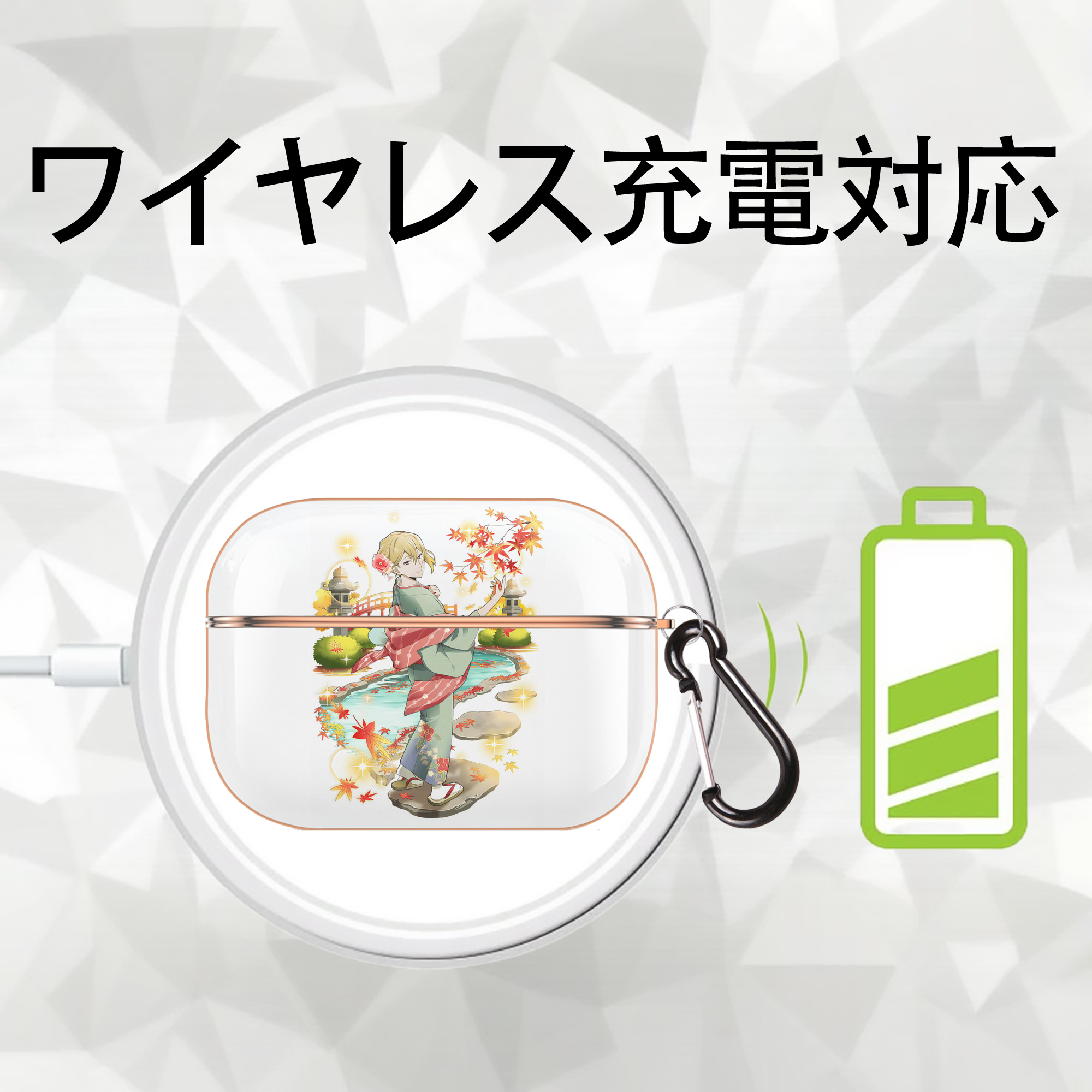 文豪ストレイドッグス Bungo Stray Dogs 【AirPods Pro用】ハードシェル保護ケース｜耐衝撃・防指紋・カラビナ付き商品仕様