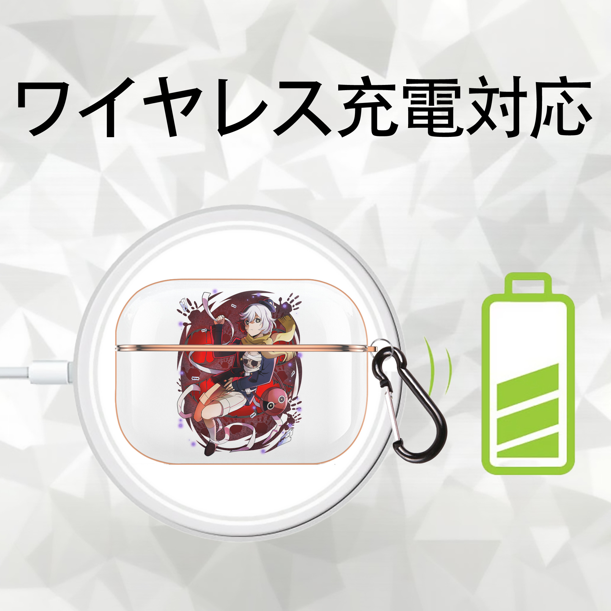 文豪ストレイドッグス Bungo Stray Dogs 【AirPods Pro用】ハードシェル保護ケース｜耐衝撃・防指紋・カラビナ付き商品仕様